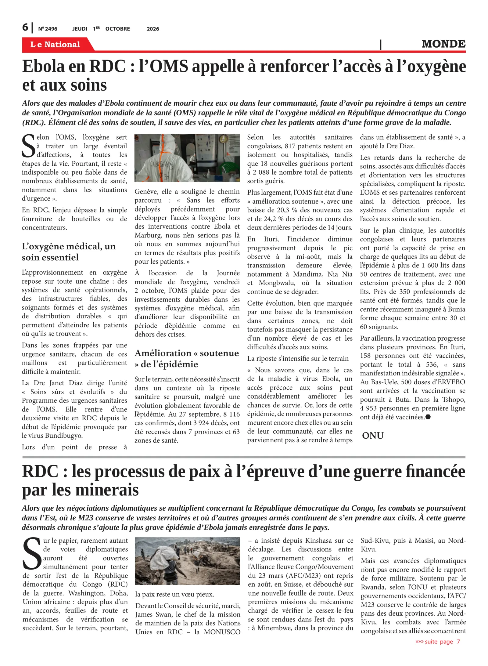 Page 6 de l'édition 2496