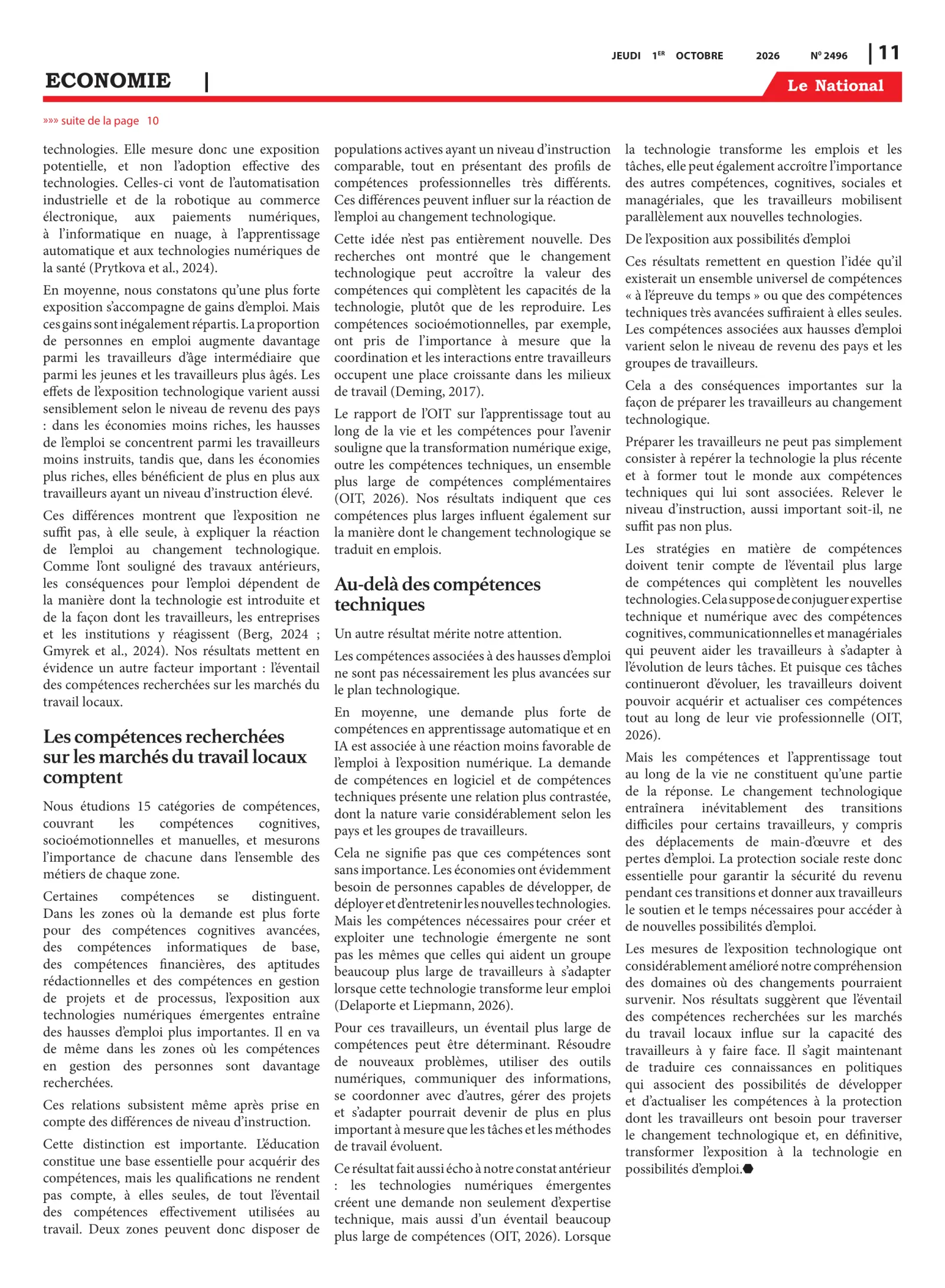 Page 11 de l'édition 2496
