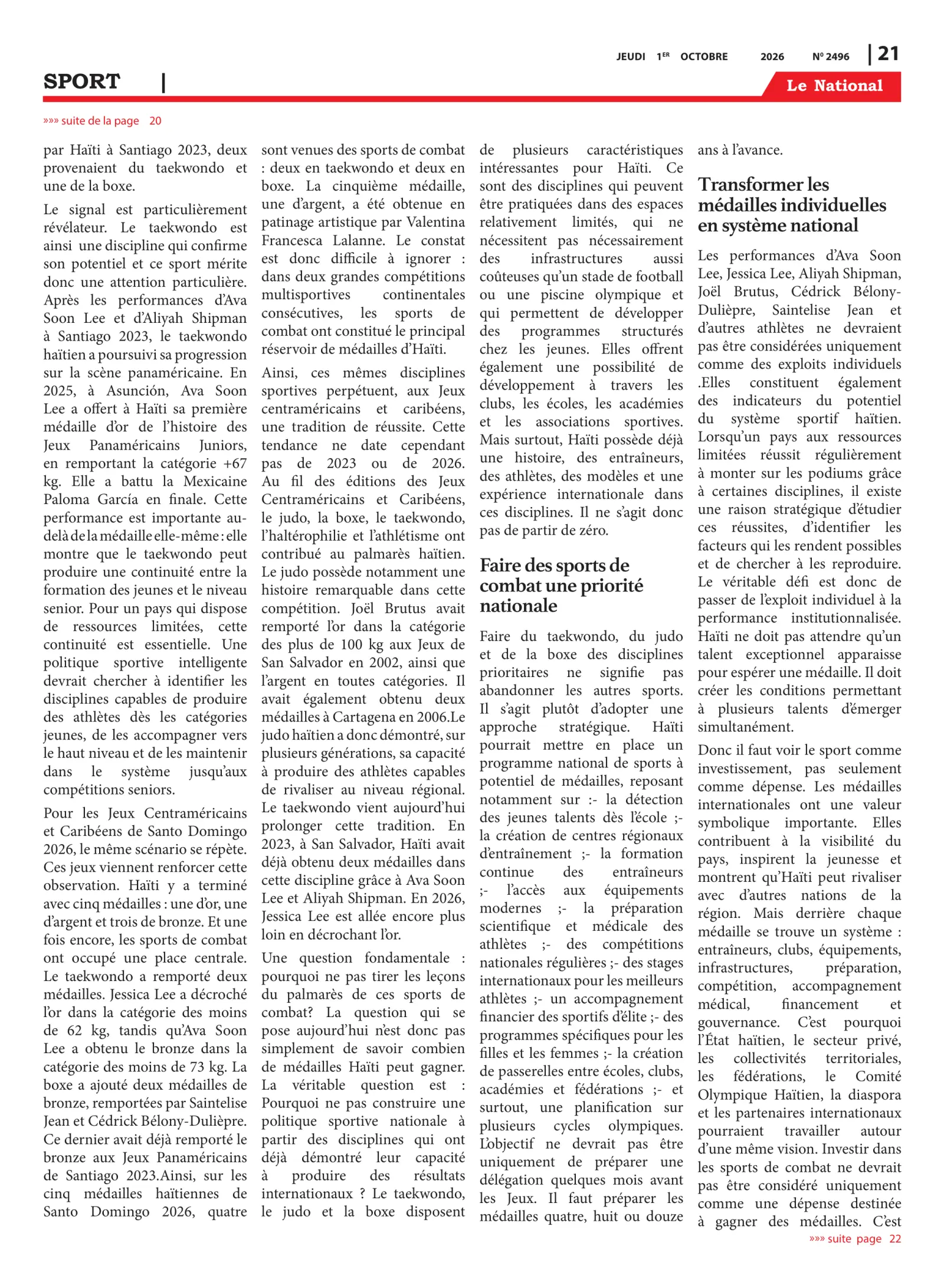 Page 21 de l'édition 2496