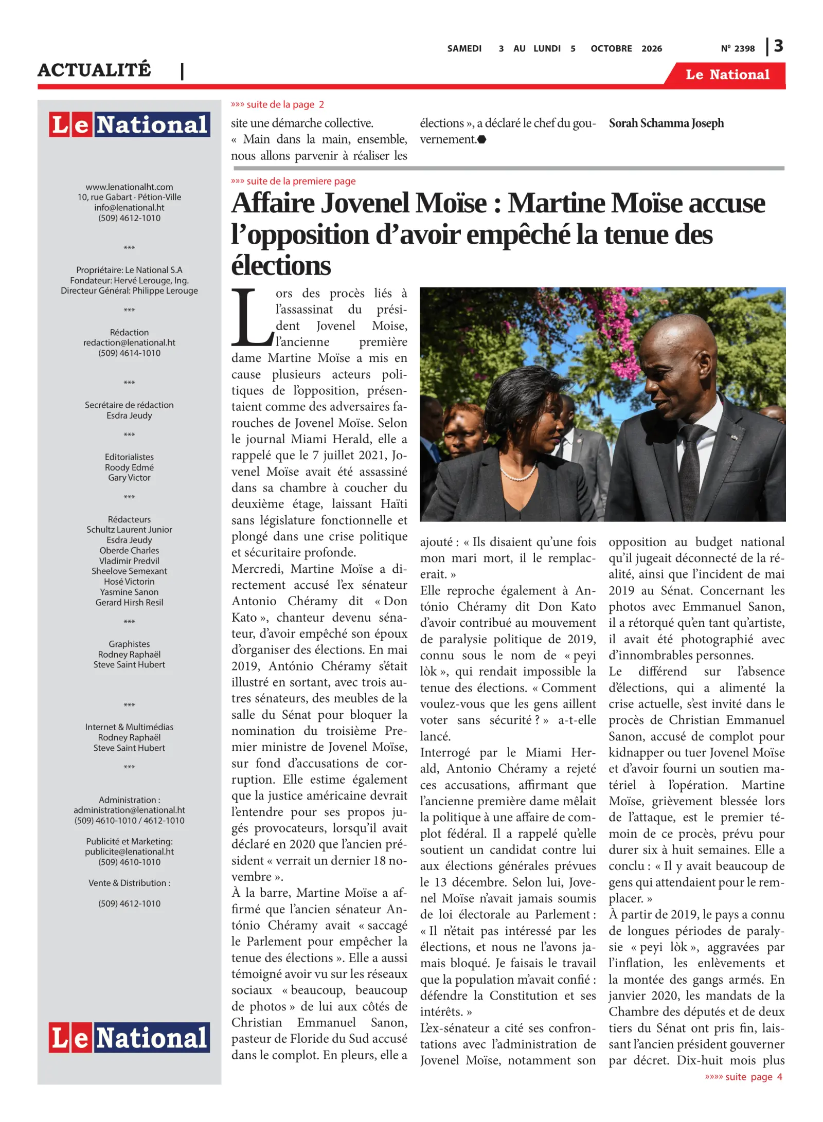 Page 3 de l'édition 2498