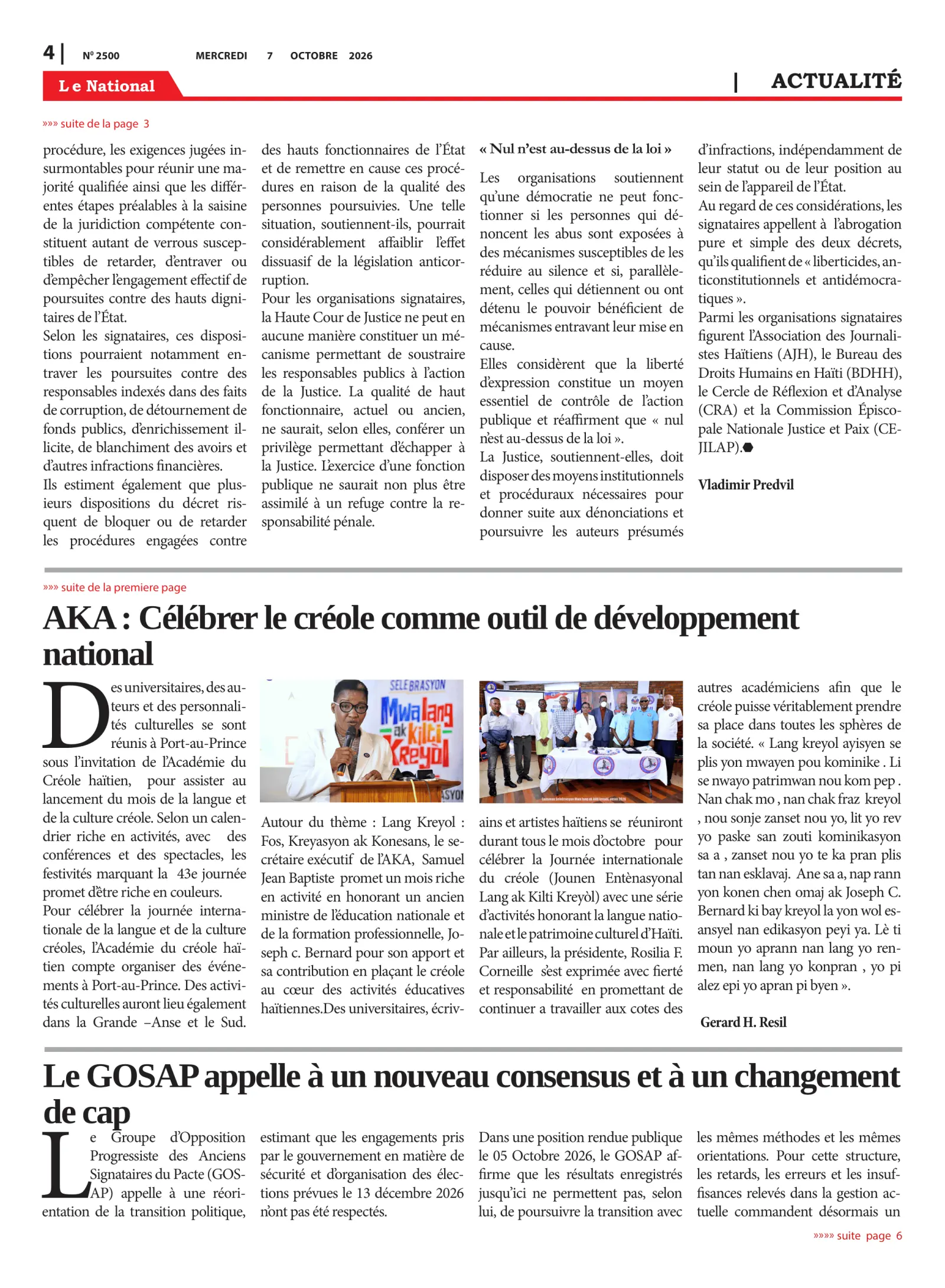 Page 4 de l'édition 2500