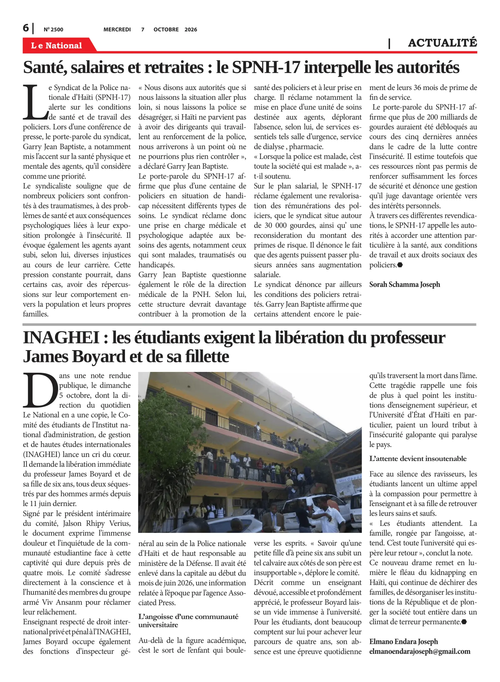 Page 6 de l'édition 2500
