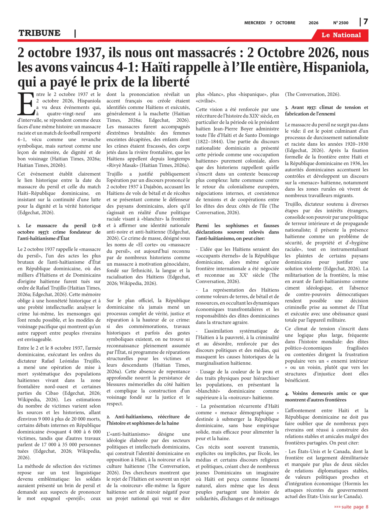 Page 7 de l'édition 2500