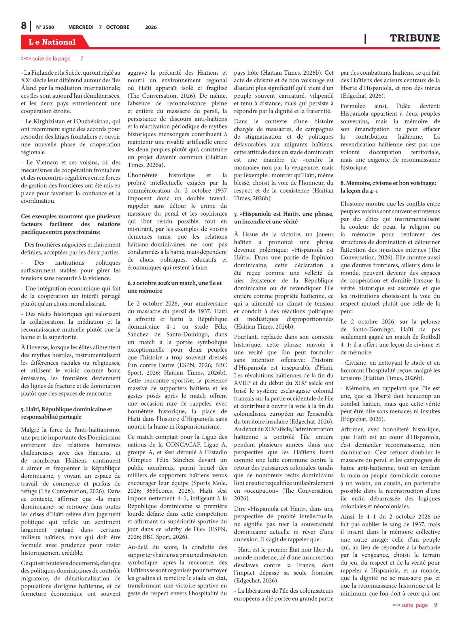 Page 8 de l'édition 2500