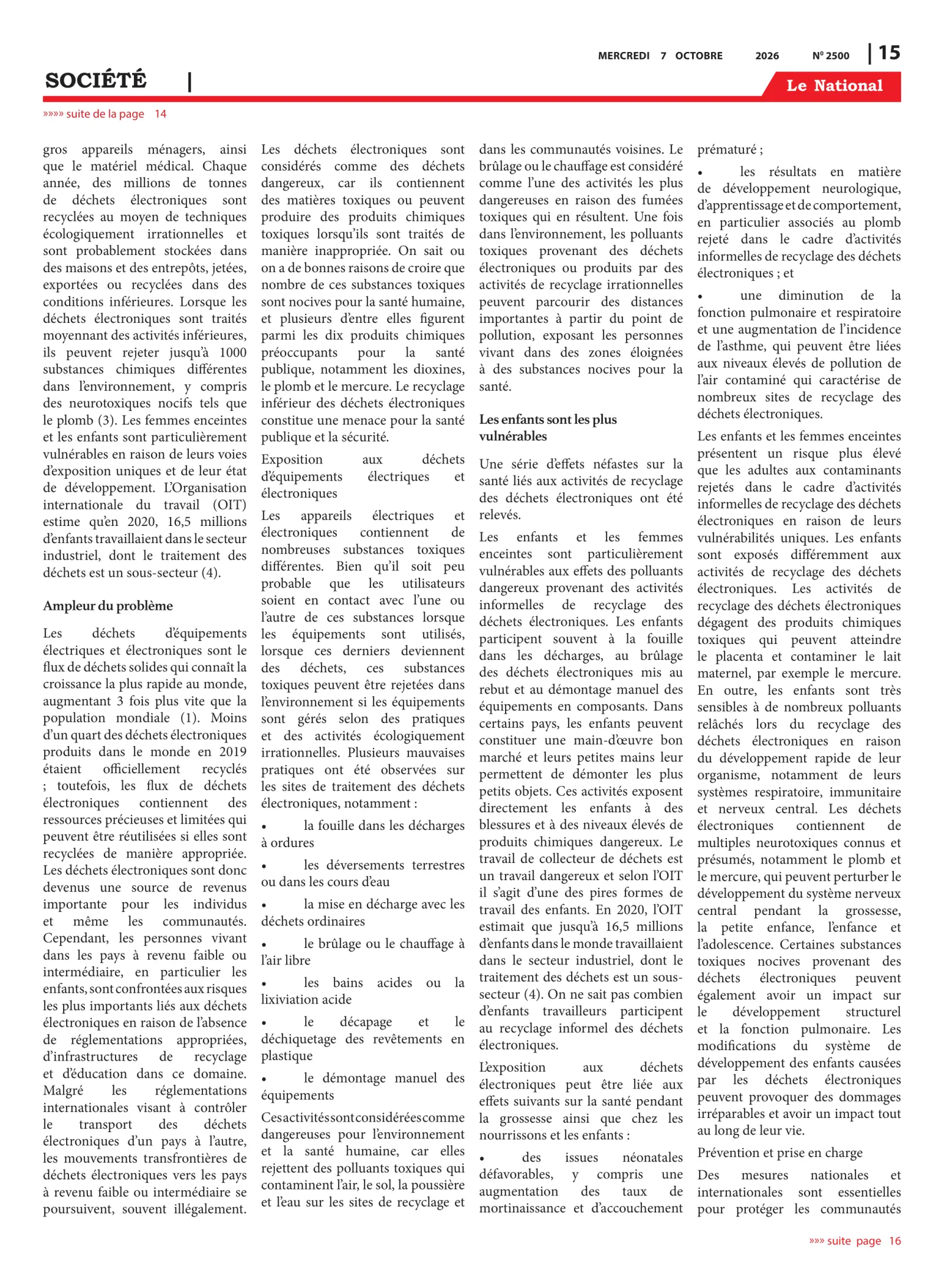 Page 15 de l'édition 2500