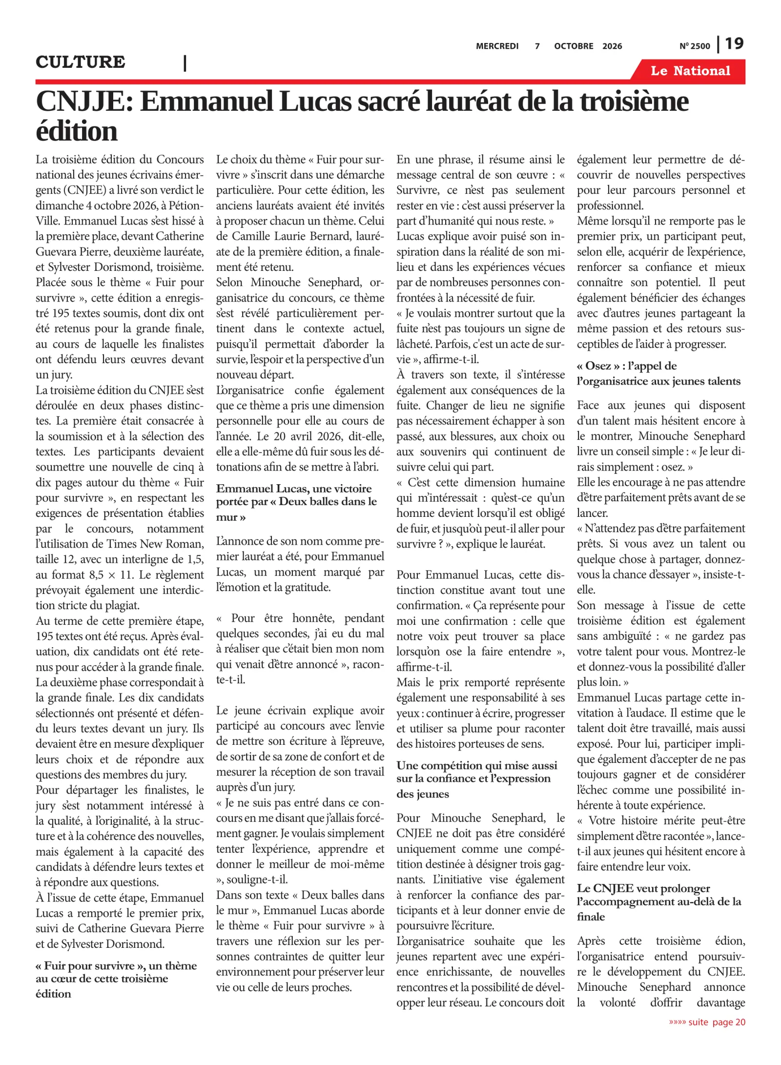 Page 19 de l'édition 2500