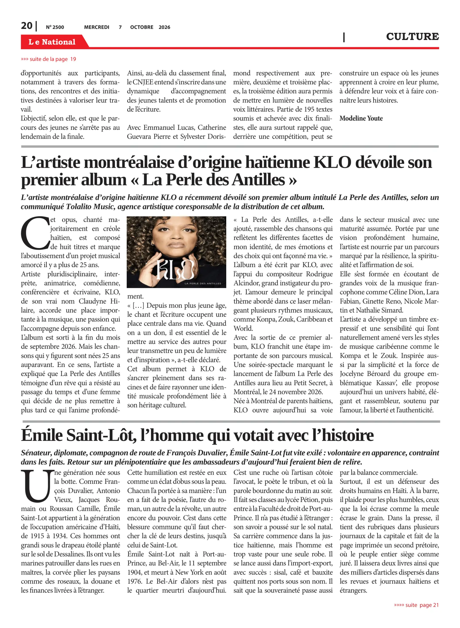 Page 20 de l'édition 2500