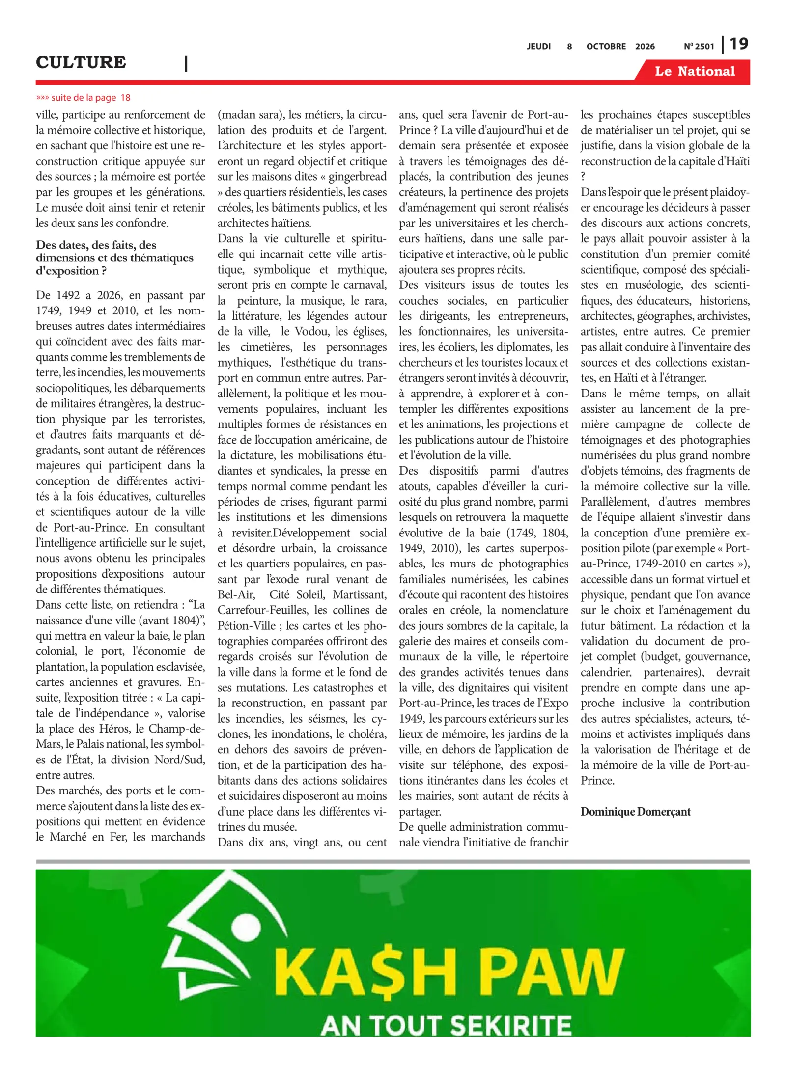 Page 19 de l'édition 2501