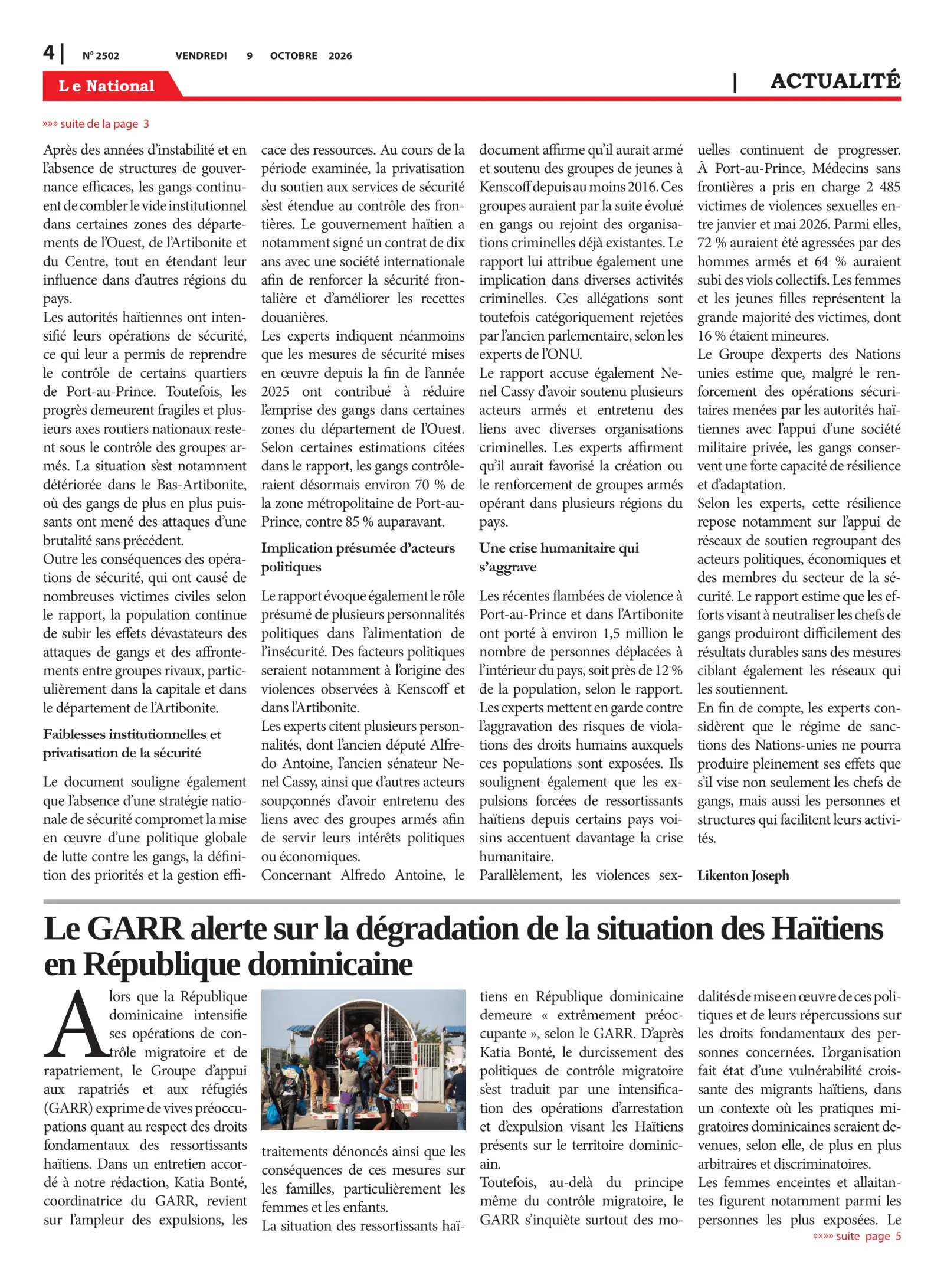 Page 4 de l'édition 2502