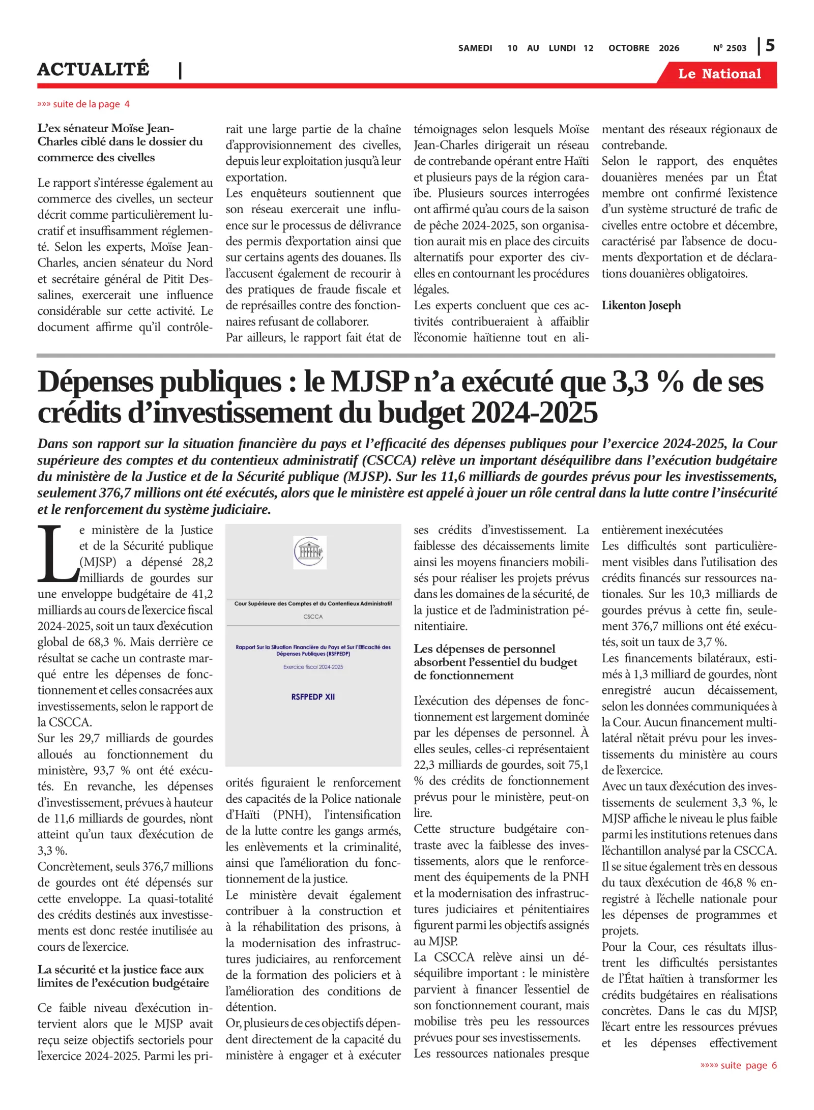 Page 5 de l'édition 2503