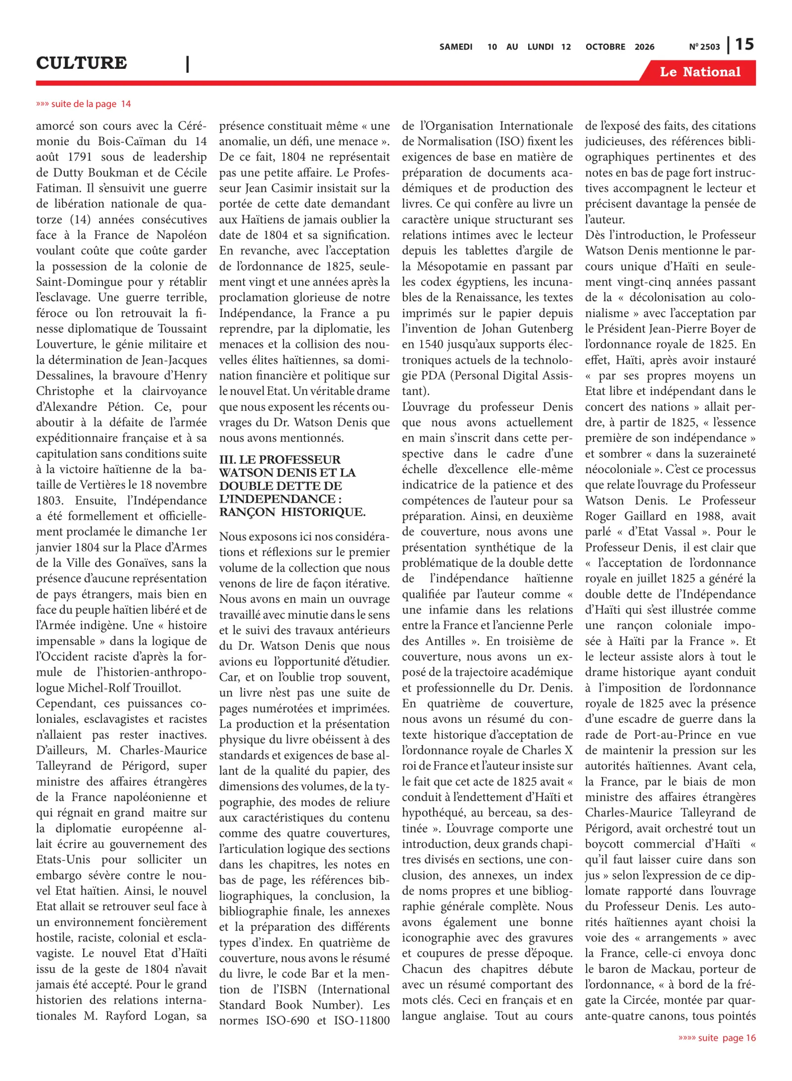 Page 15 de l'édition 2503