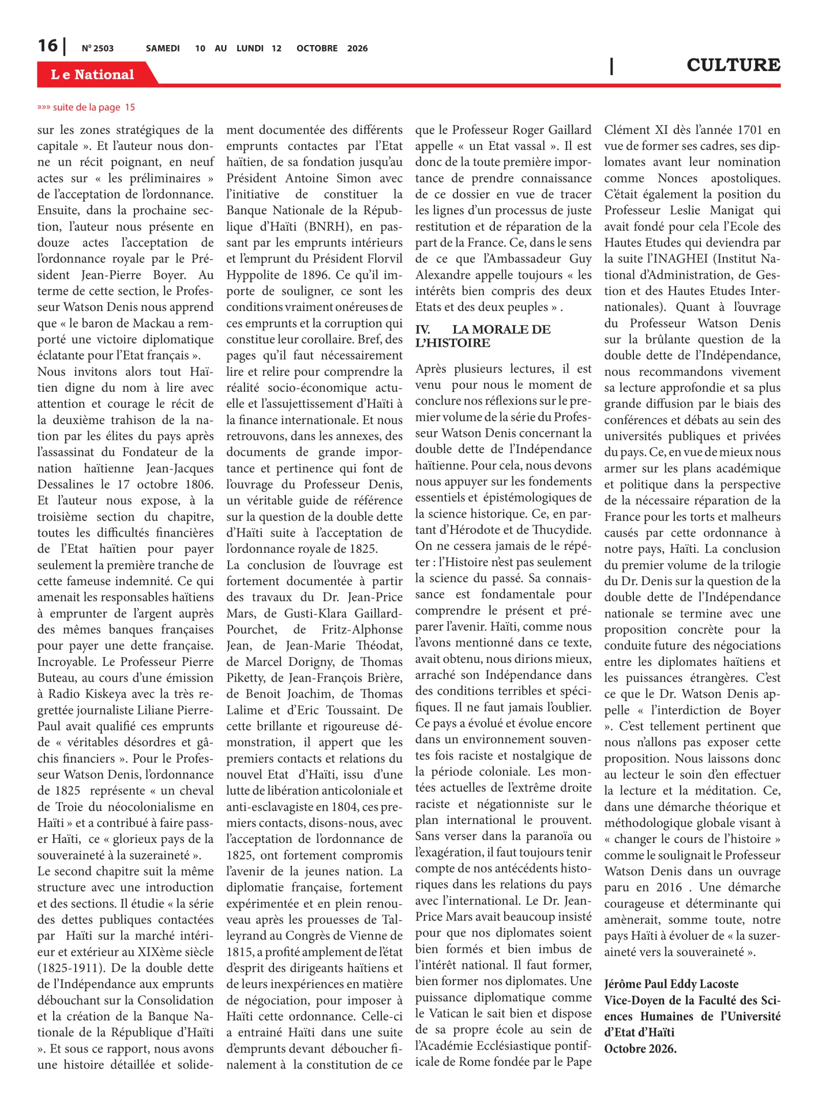 Page 16 de l'édition 2503