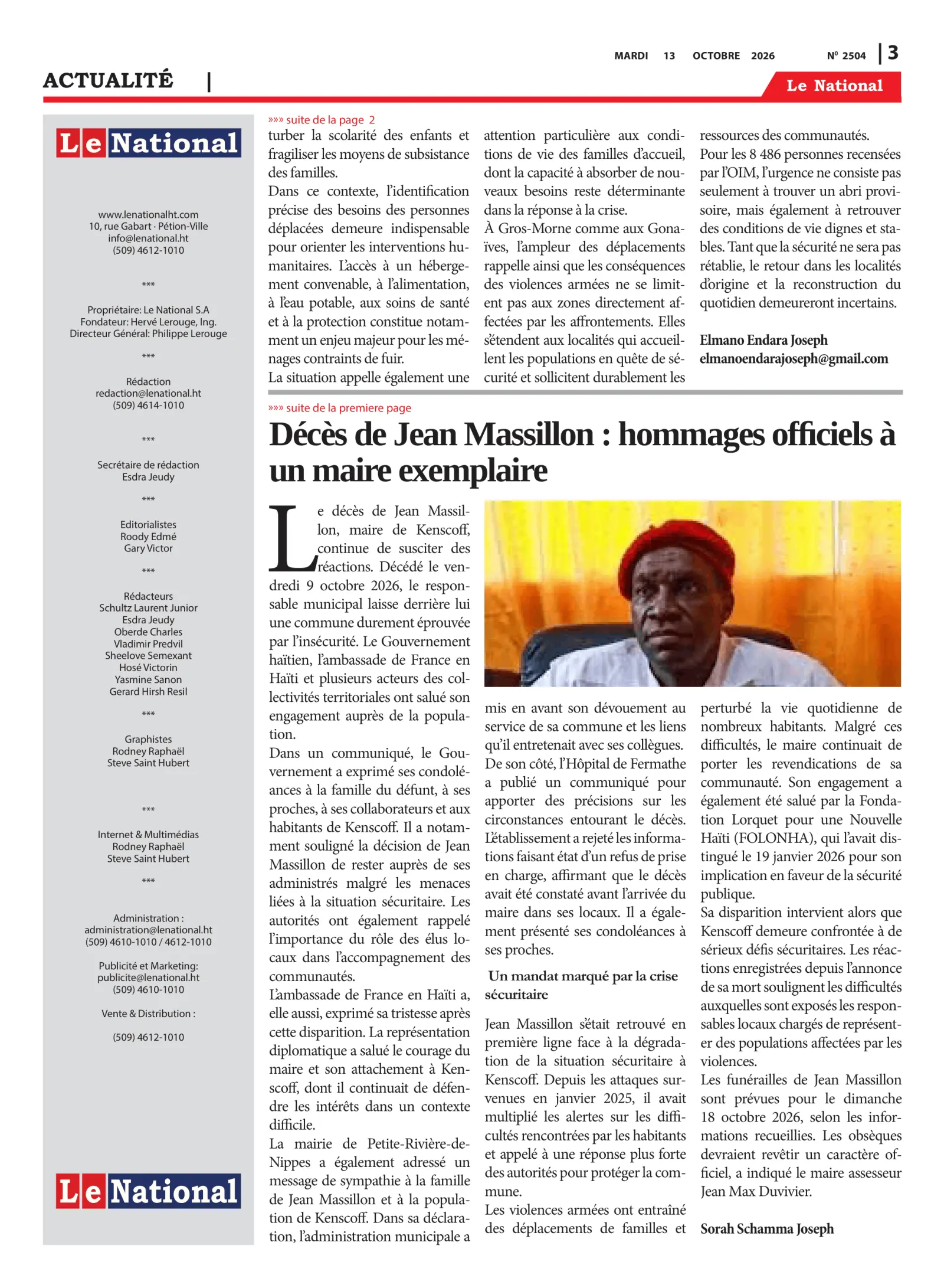 Page 3 de l'édition 2504