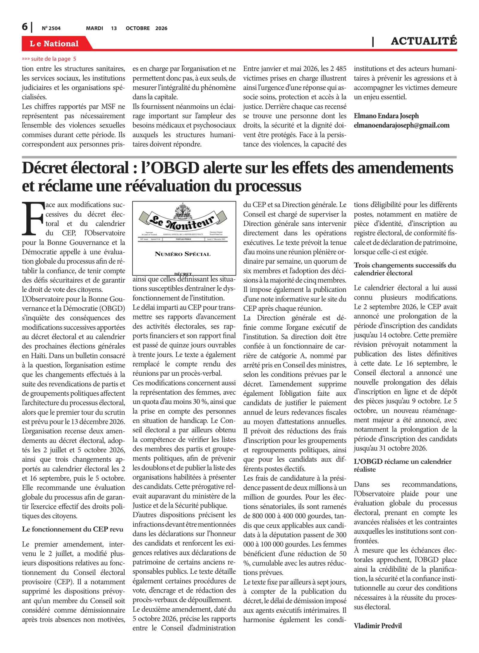 Page 6 de l'édition 2504
