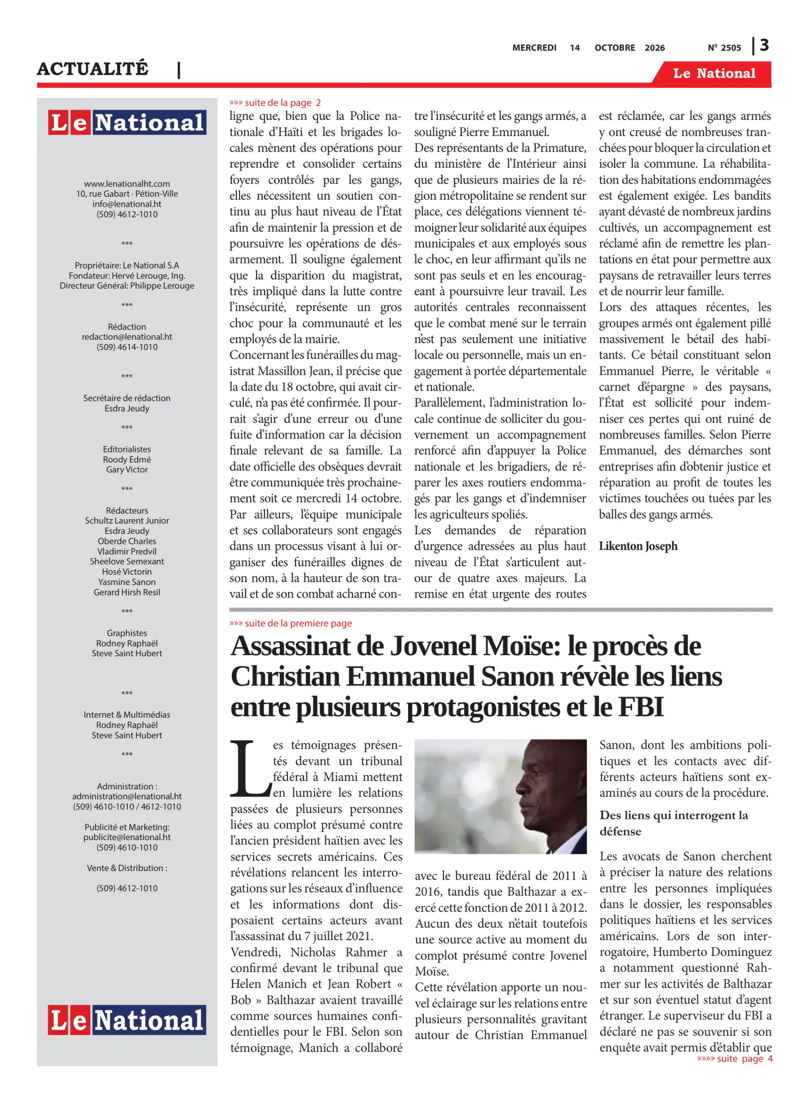 Page 3 de l'édition 2505