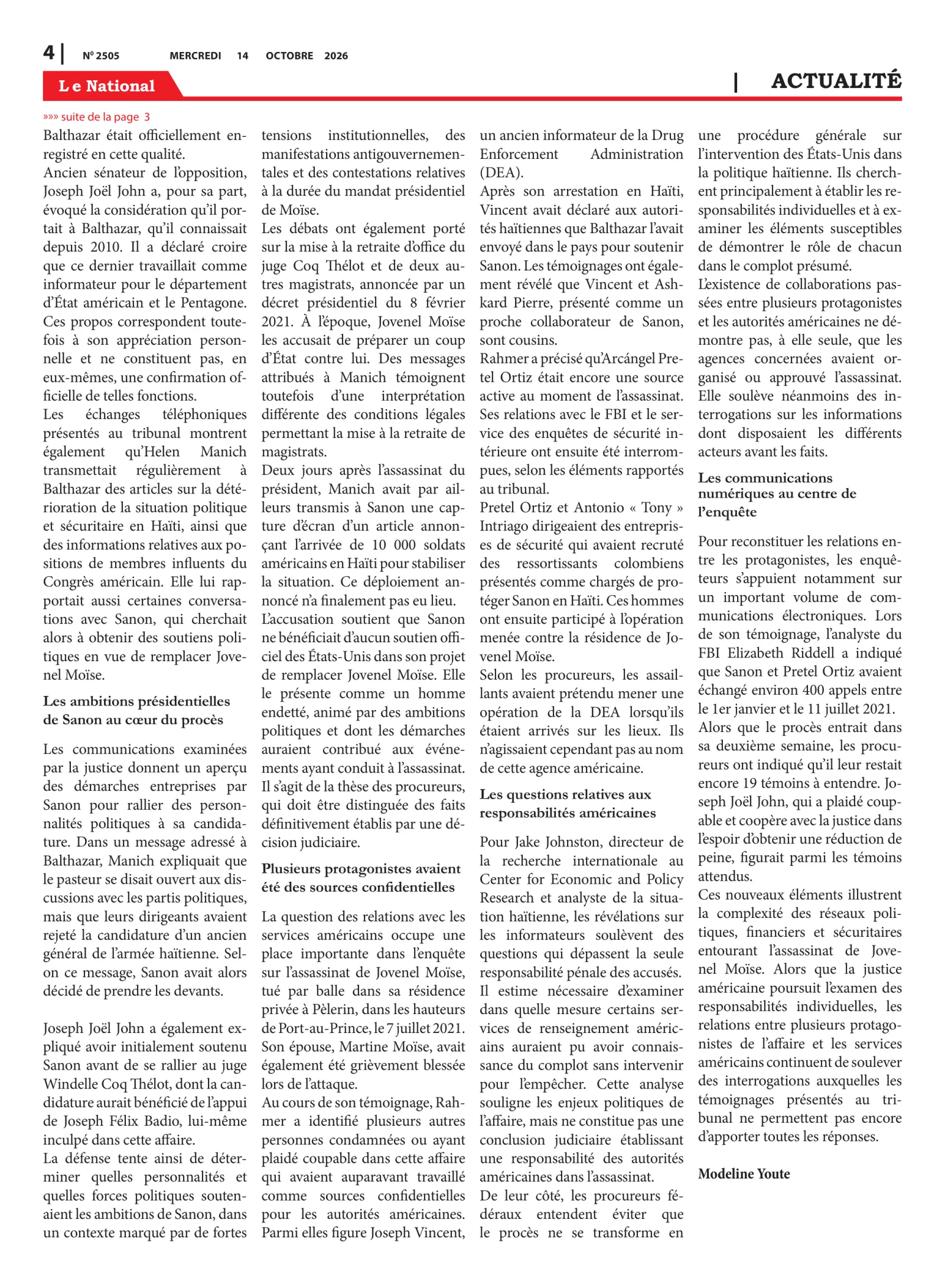Page 4 de l'édition 2505