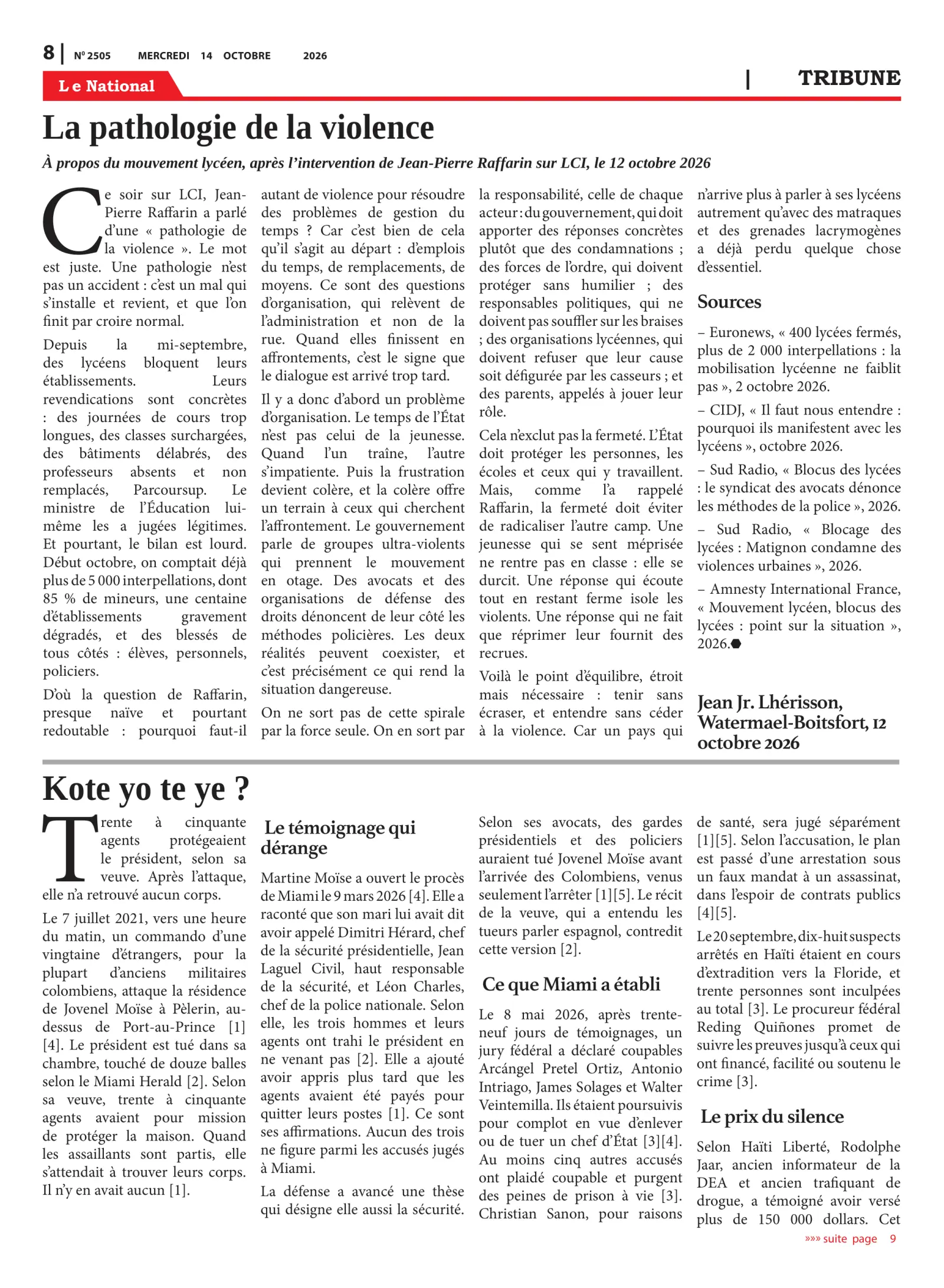 Page 8 de l'édition 2505