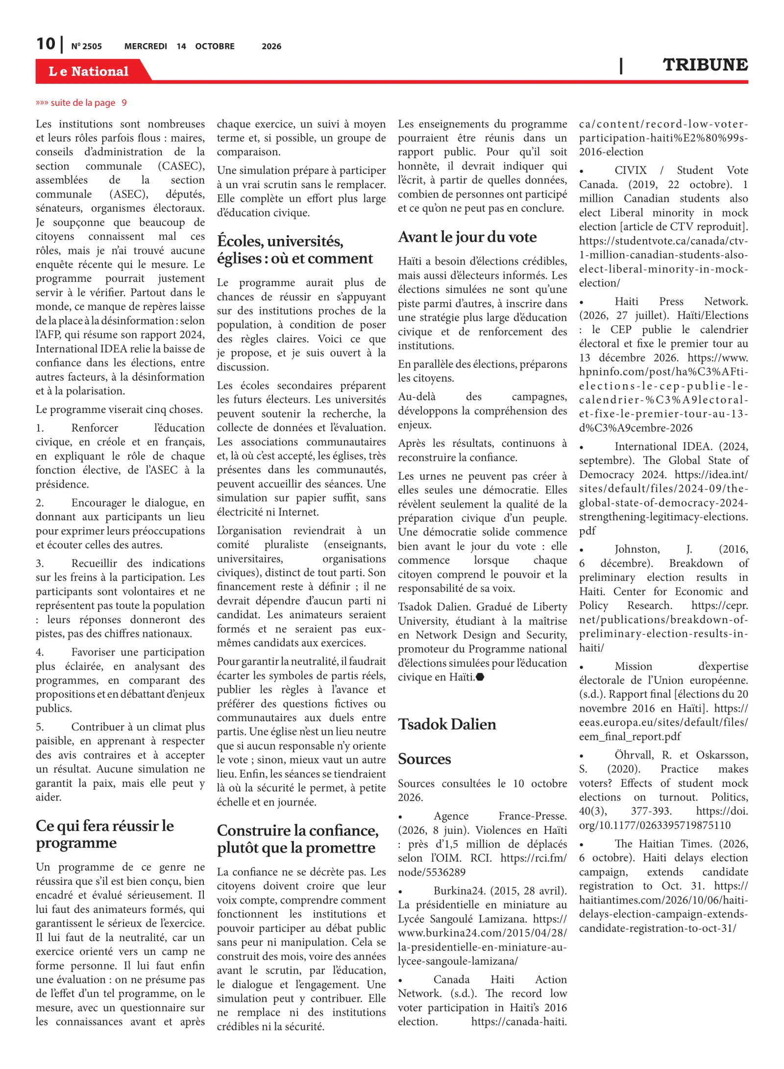 Page 10 de l'édition 2505