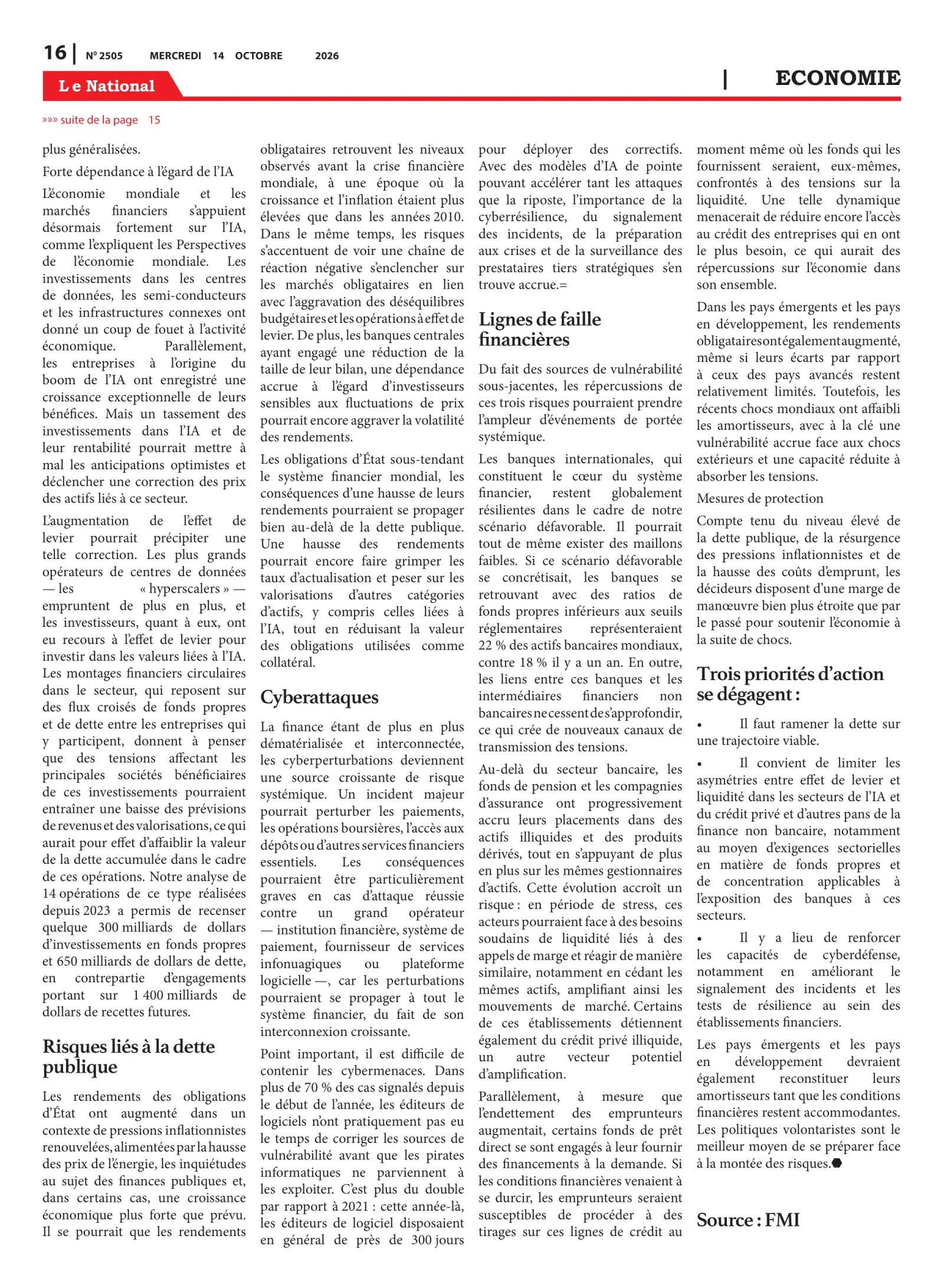 Page 16 de l'édition 2505