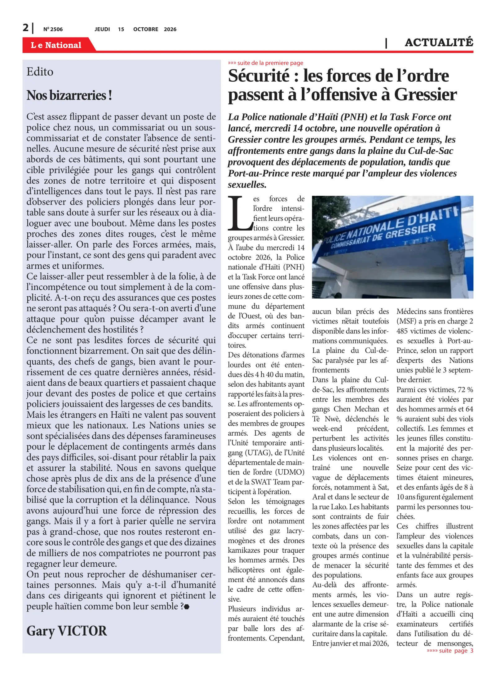 Page 2 de l'édition 2506
