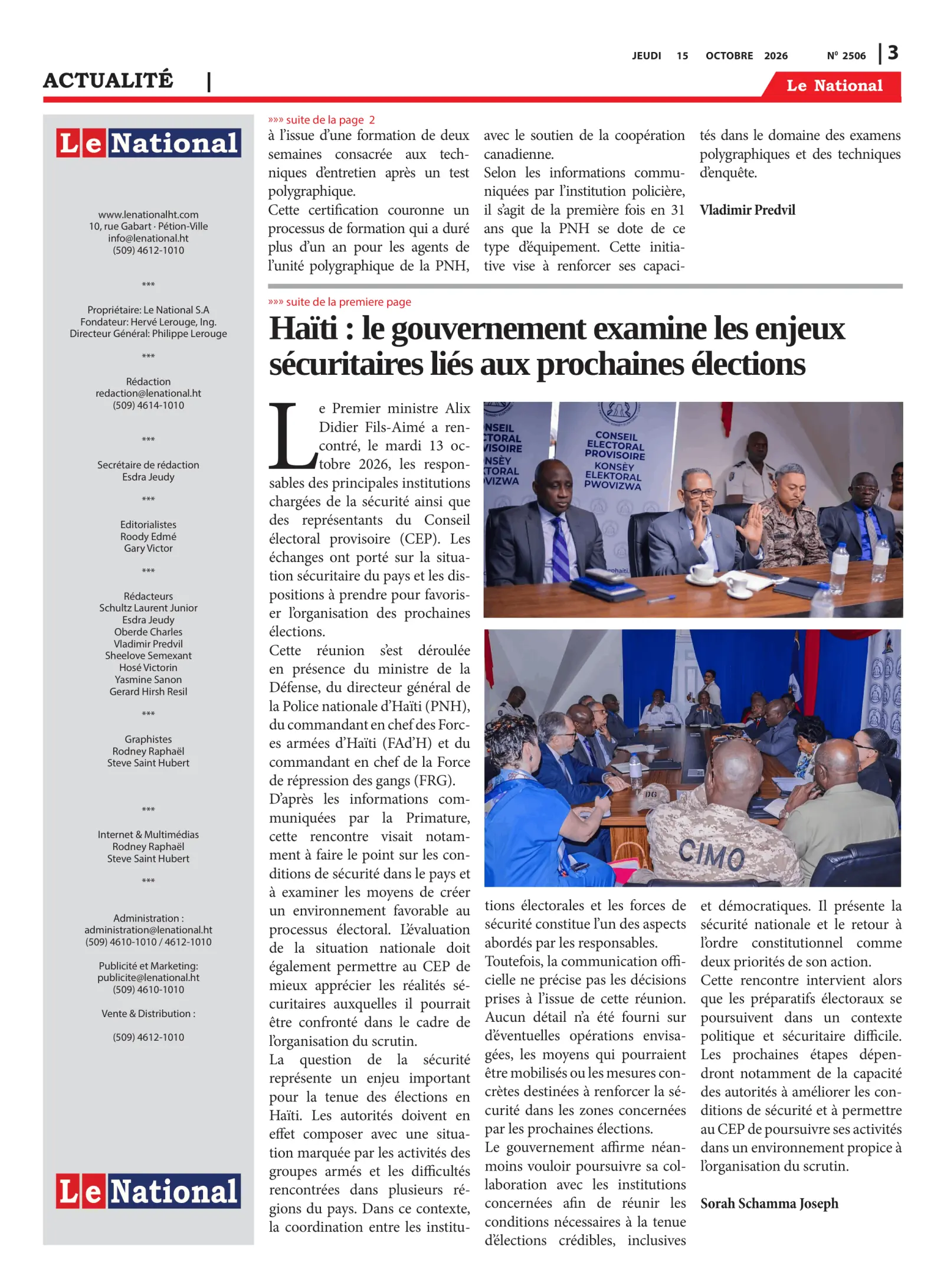 Page 3 de l'édition 2506