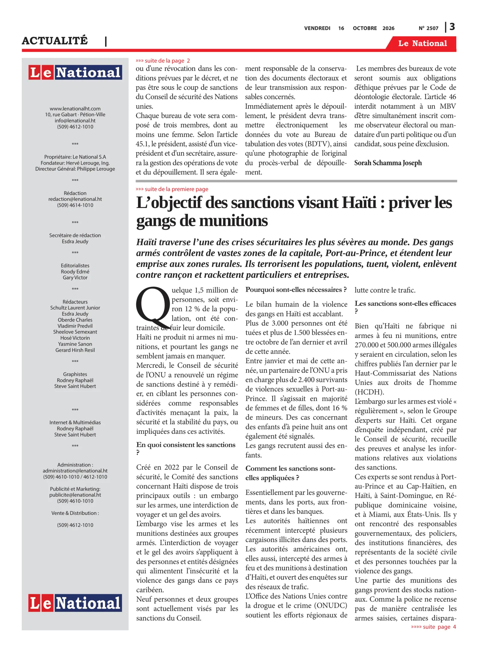 Page 3 de l'édition 2507