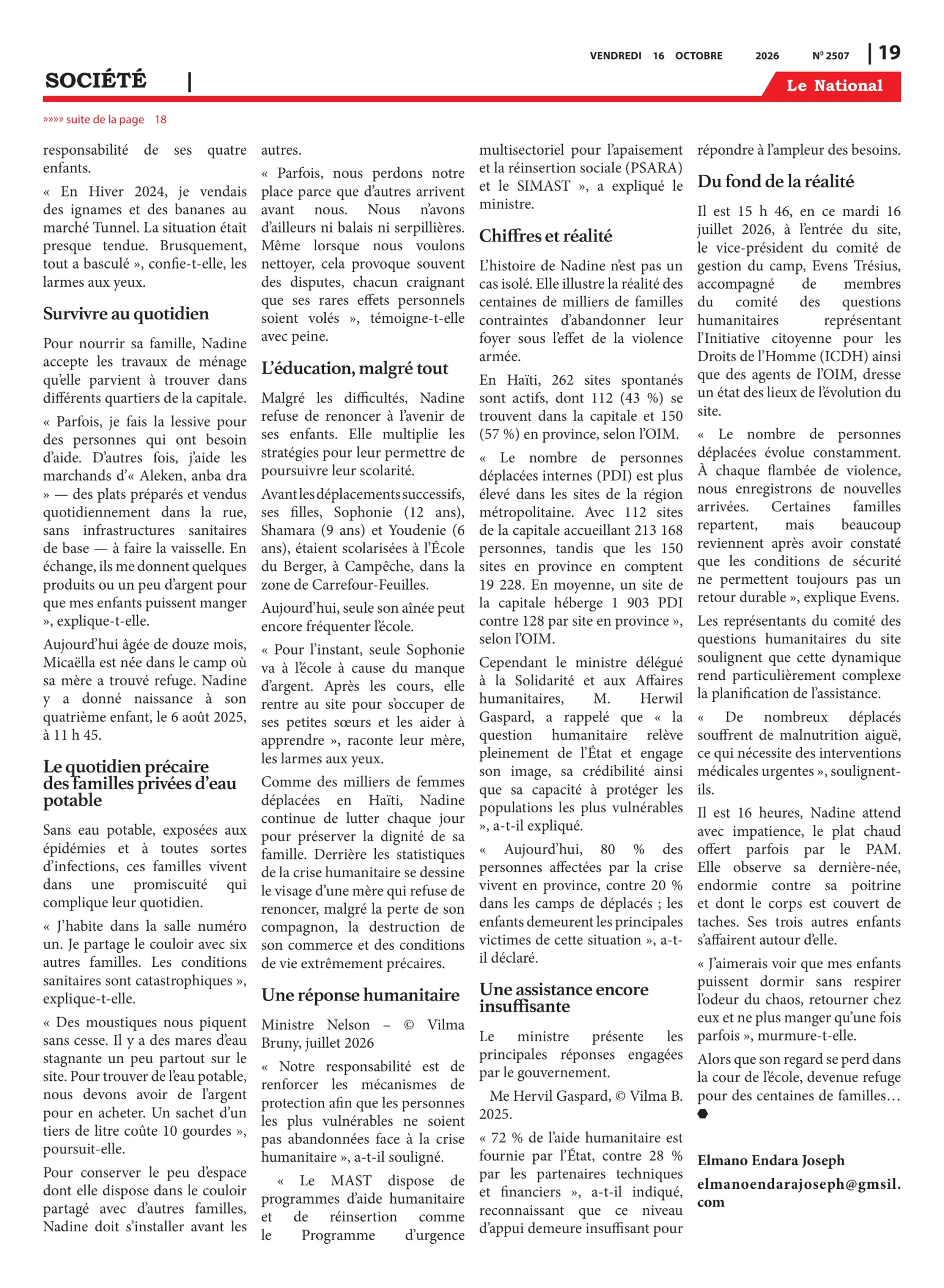 Page 19 de l'édition 2507