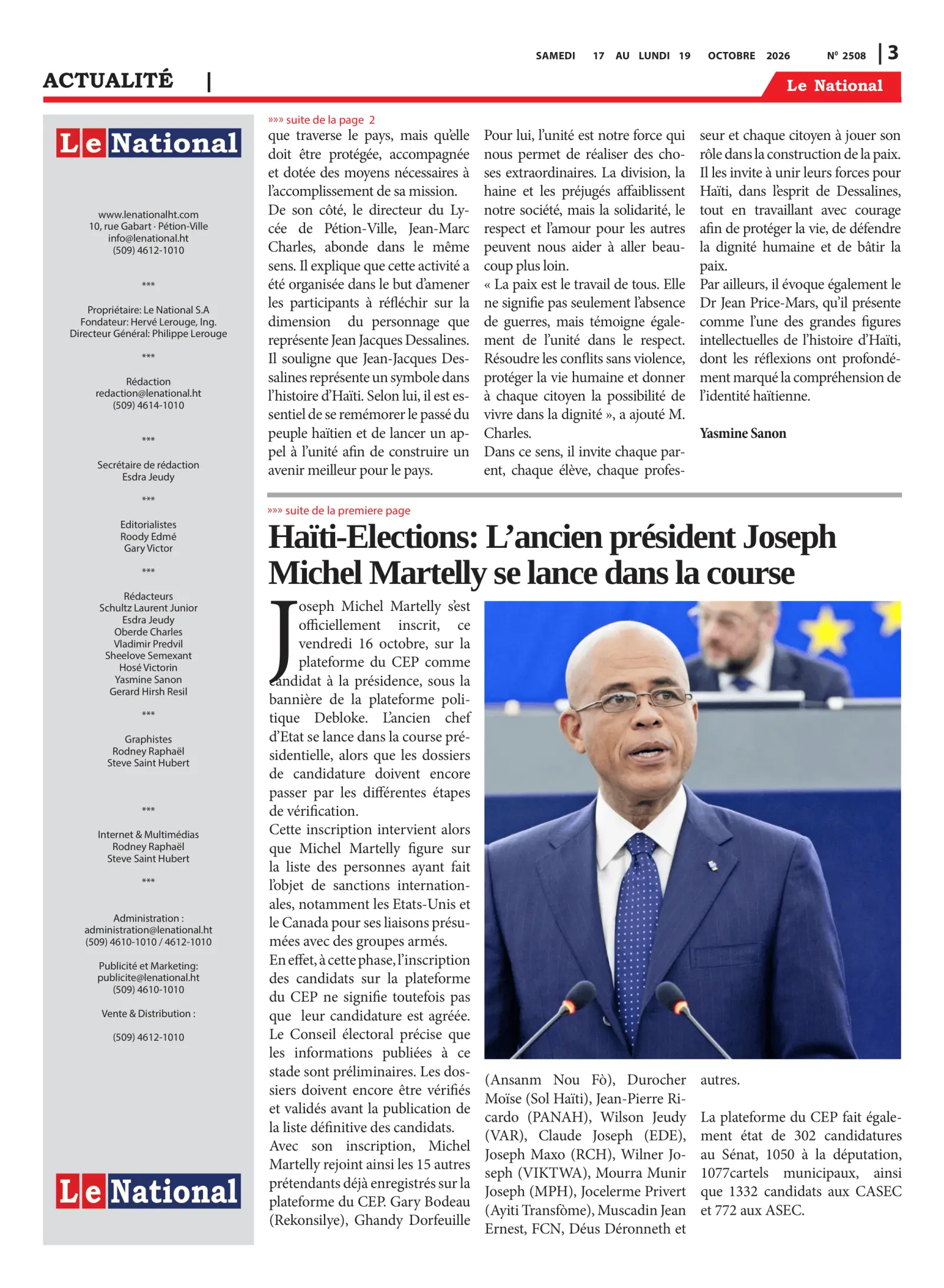 Page 3 de l'édition 2508