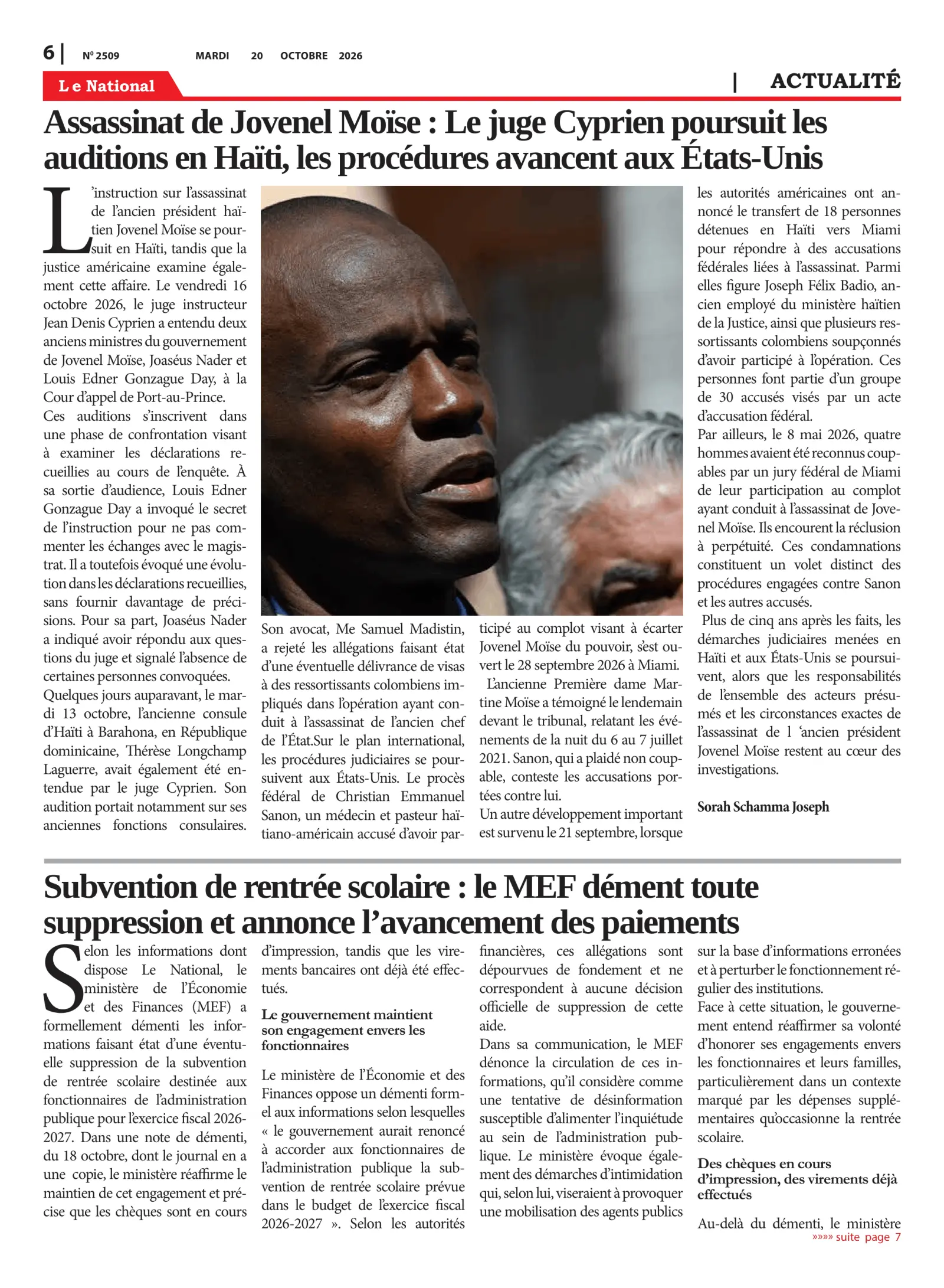 Page 6 de l'édition 2509