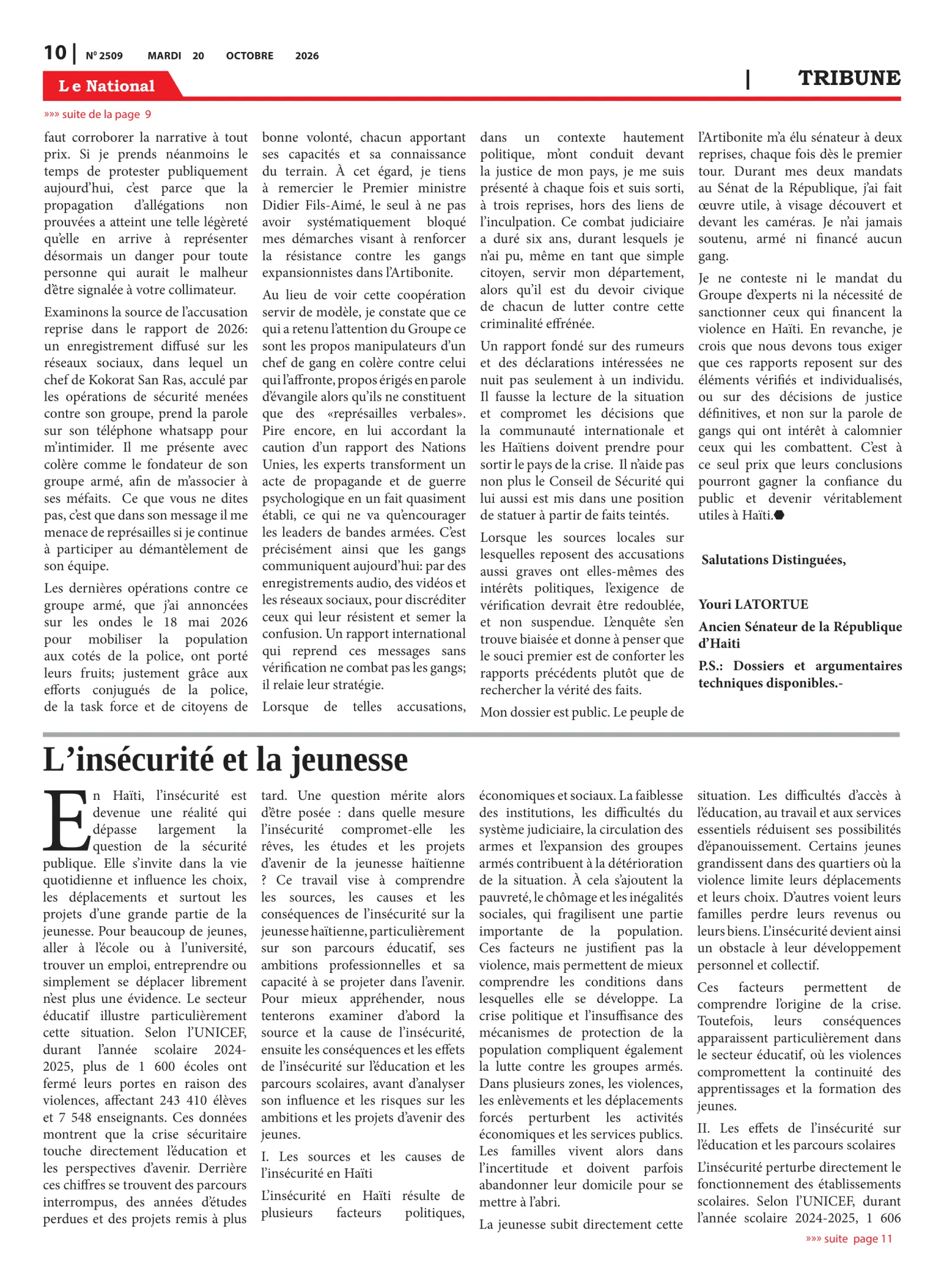 Page 10 de l'édition 2509