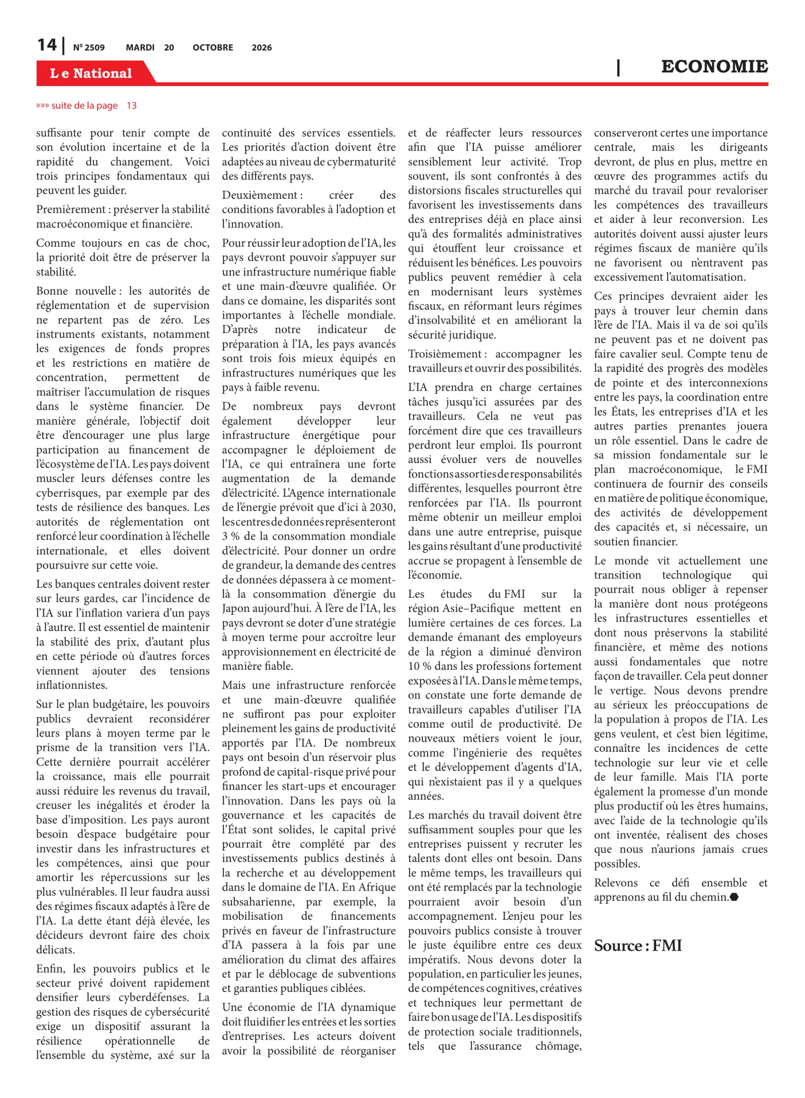 Page 14 de l'édition 2509