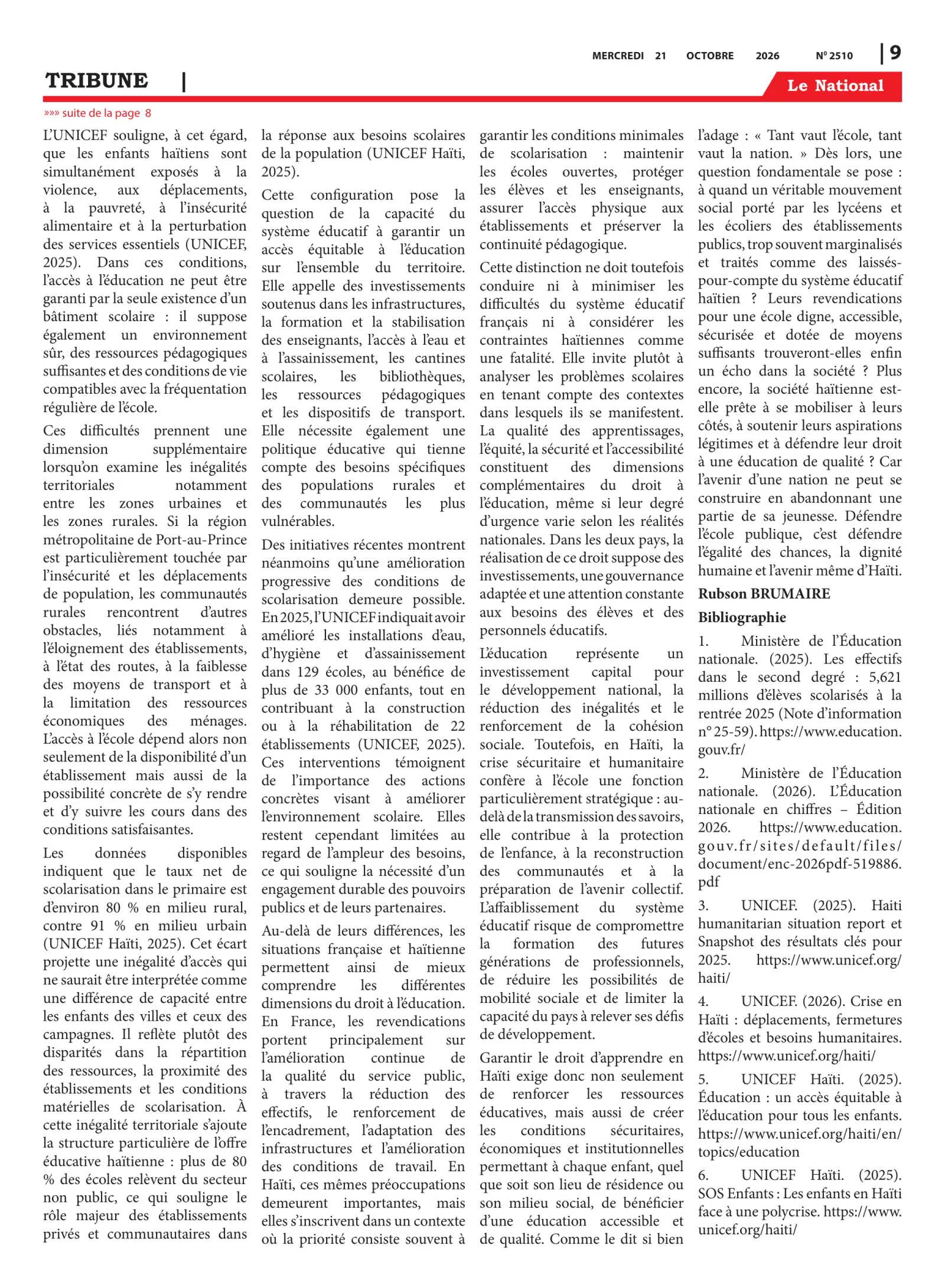 Page 9 de l'édition 2510
