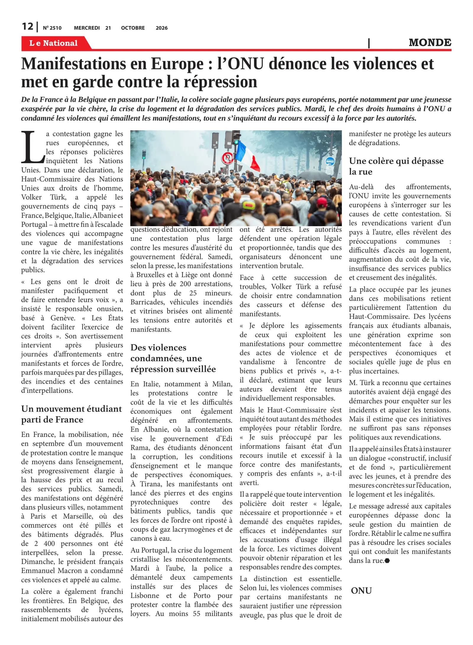 Page 12 de l'édition 2510