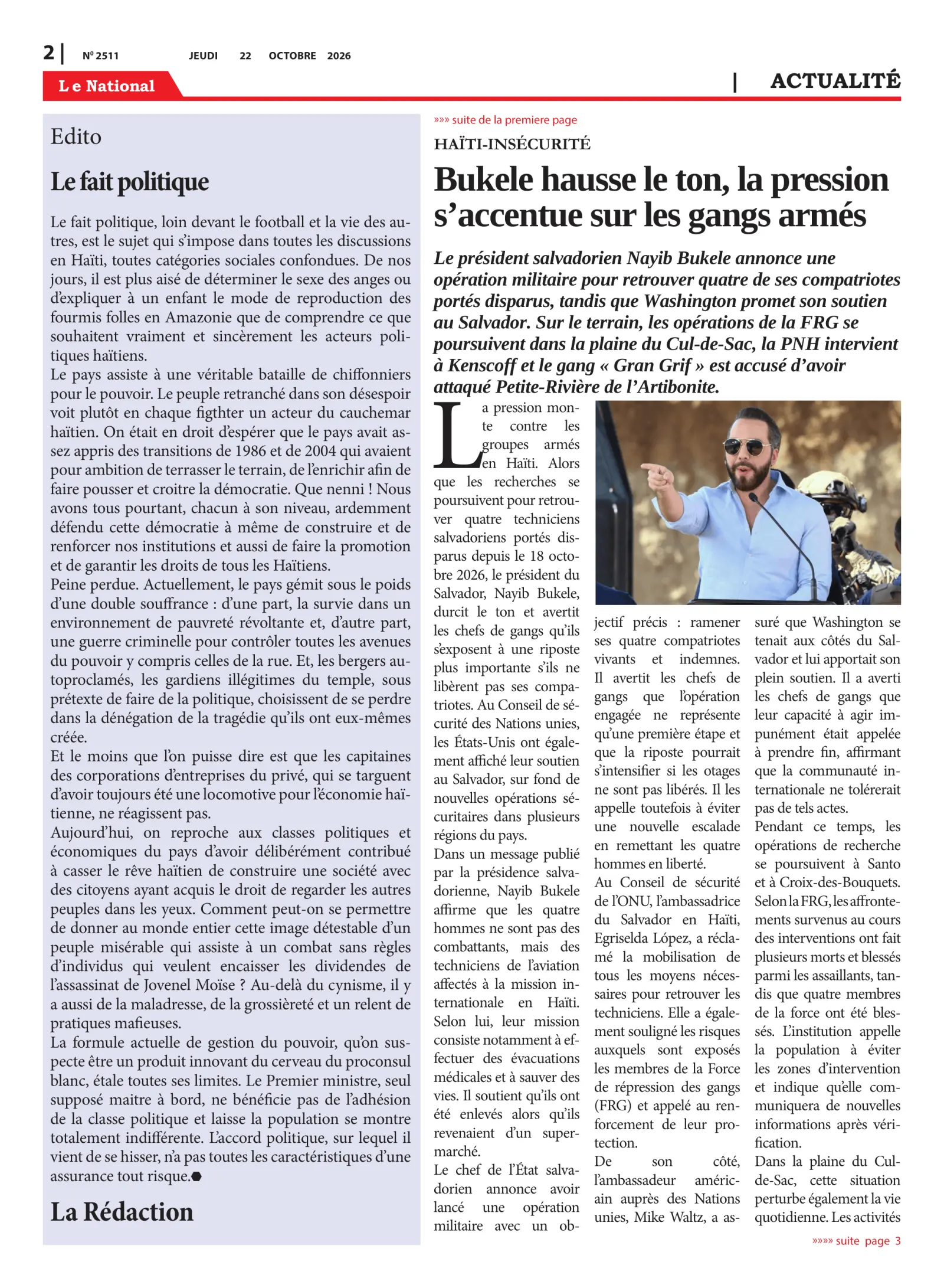Page 2 de l'édition 2511