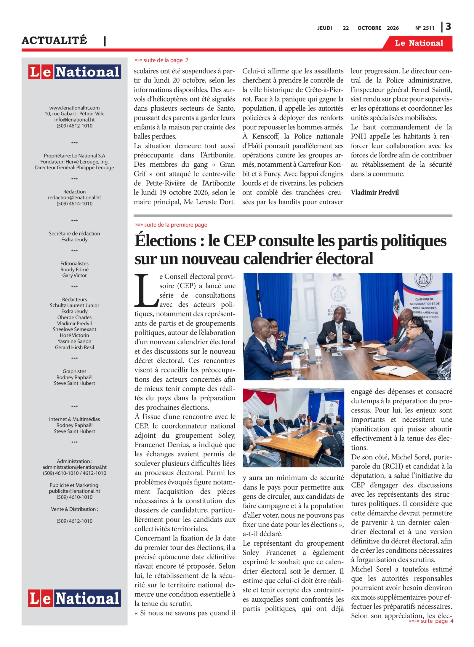 Page 3 de l'édition 2511