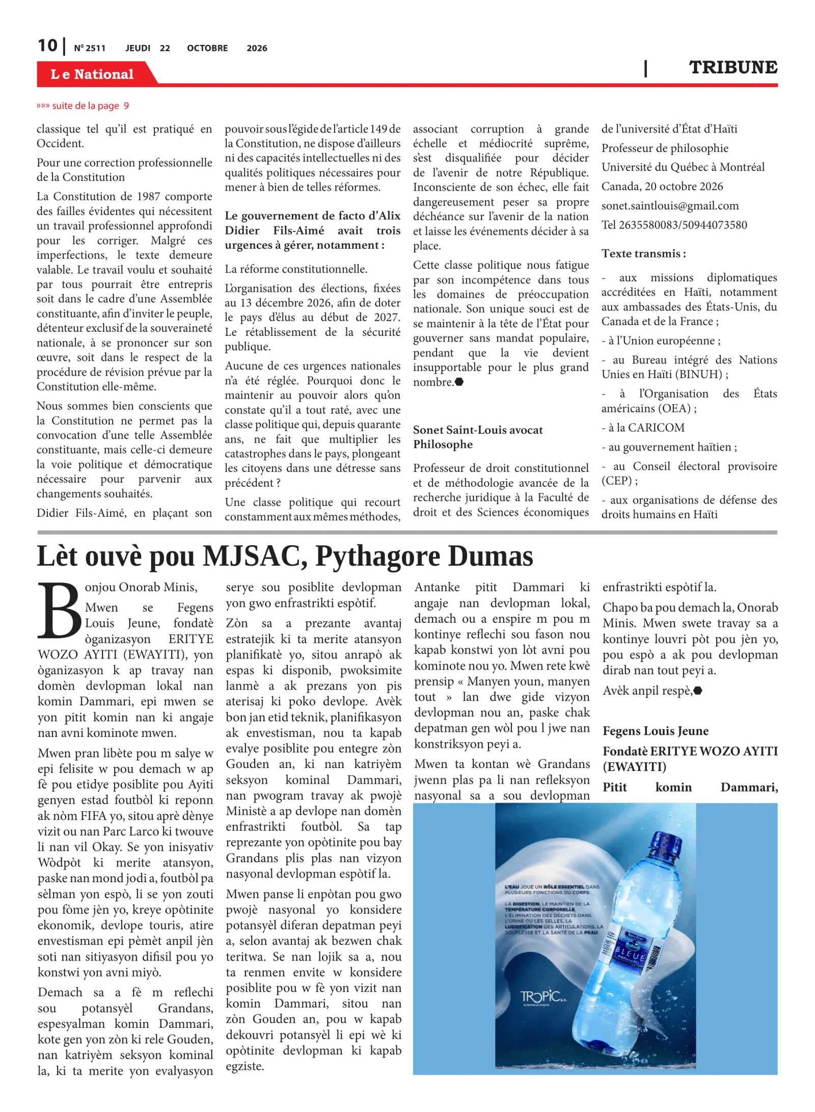 Page 10 de l'édition 2511