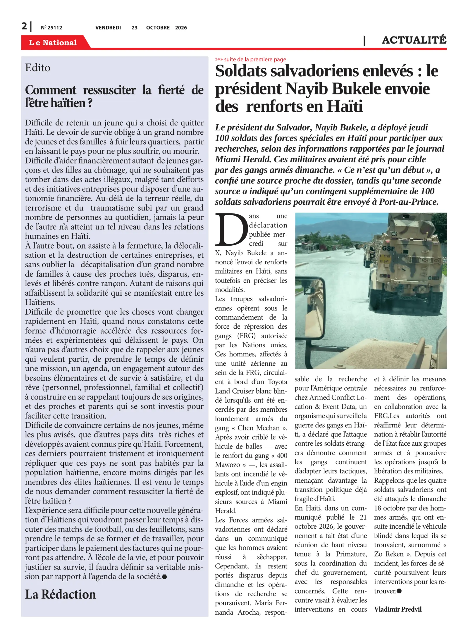 Page 2 de l'édition 2512