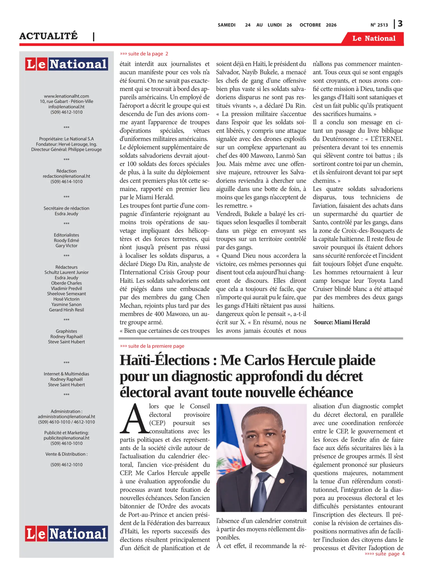 Page 3 de l'édition 2513