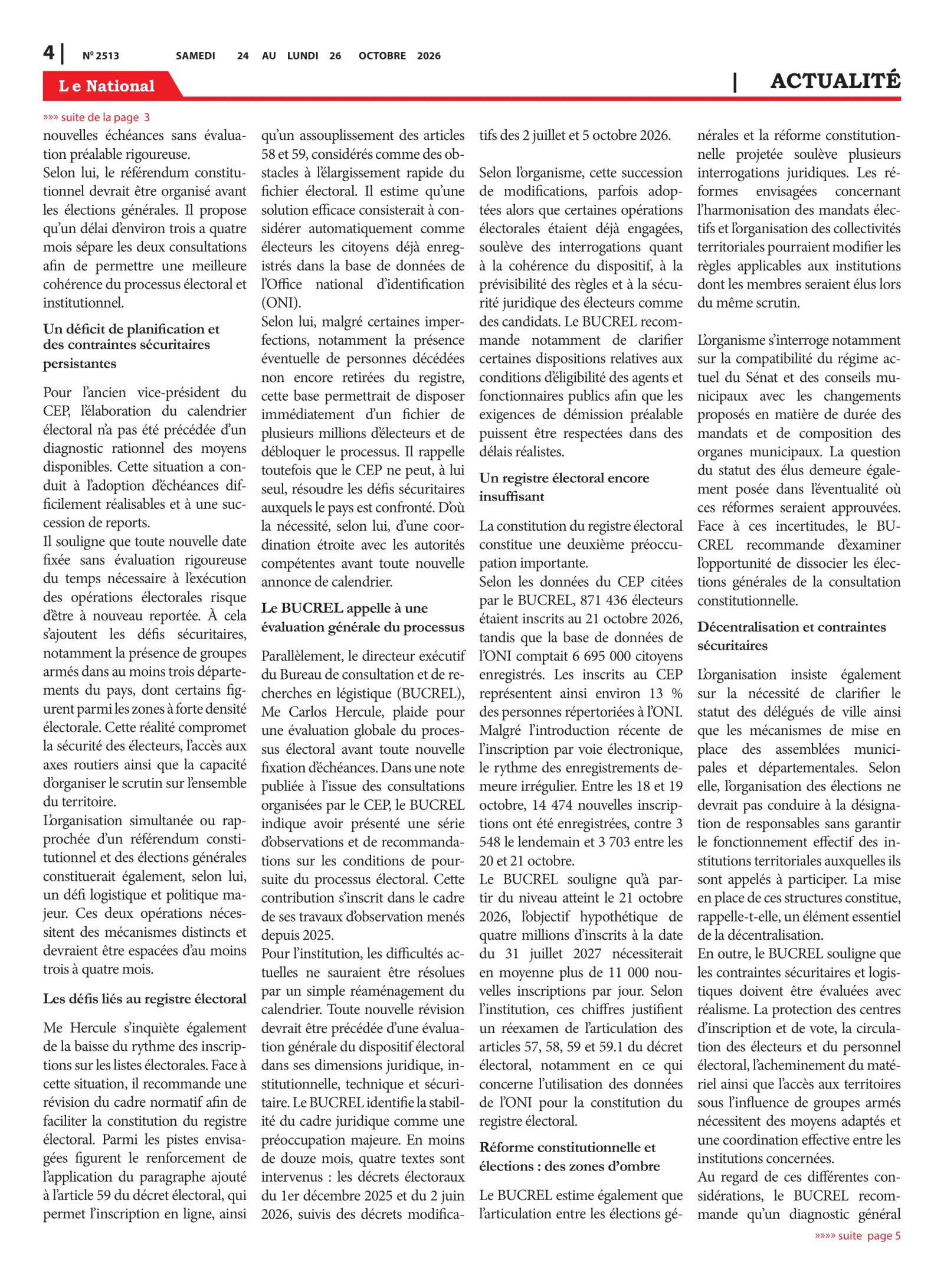 Page 4 de l'édition 2513