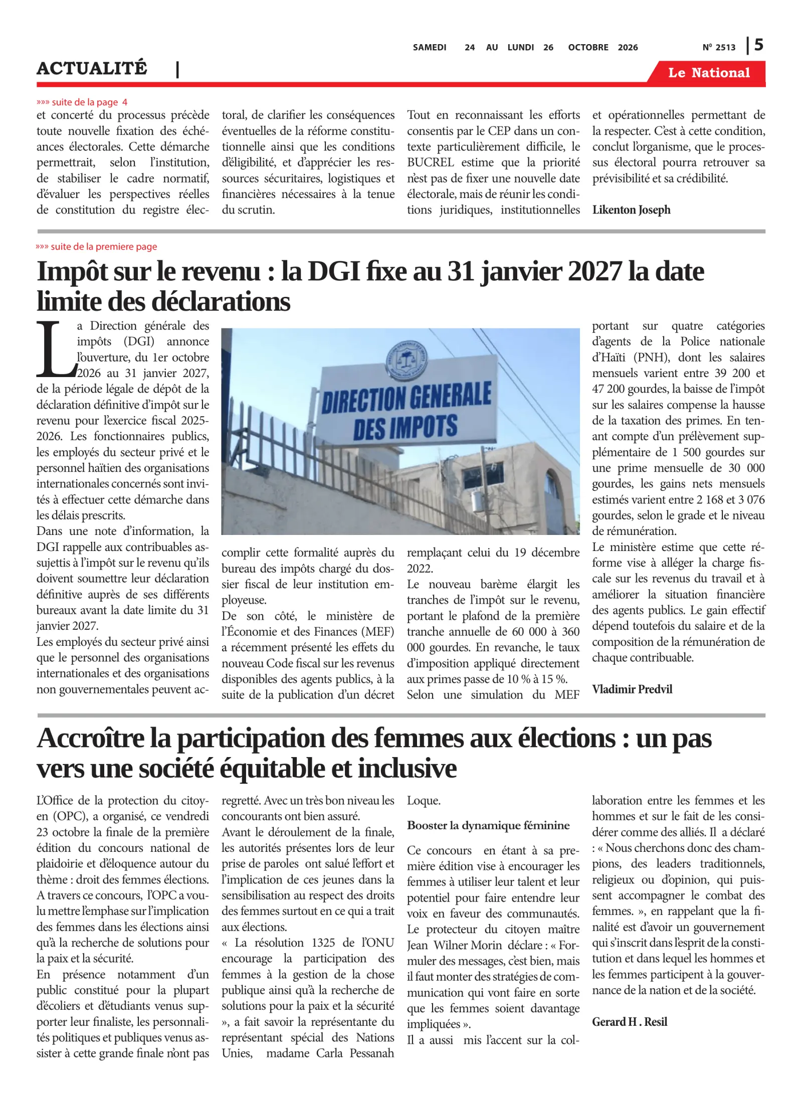 Page 5 de l'édition 2513