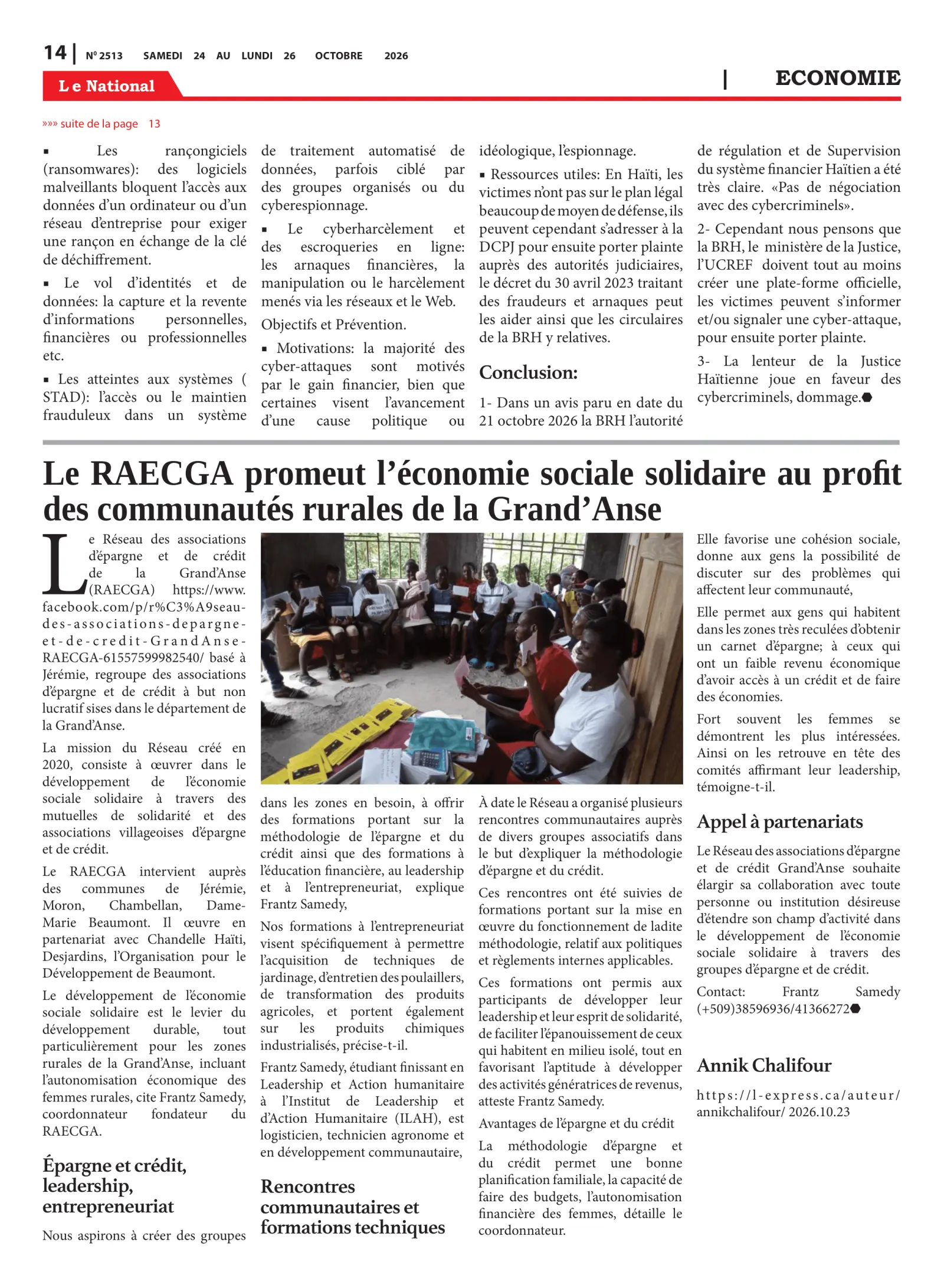 Page 14 de l'édition 2513