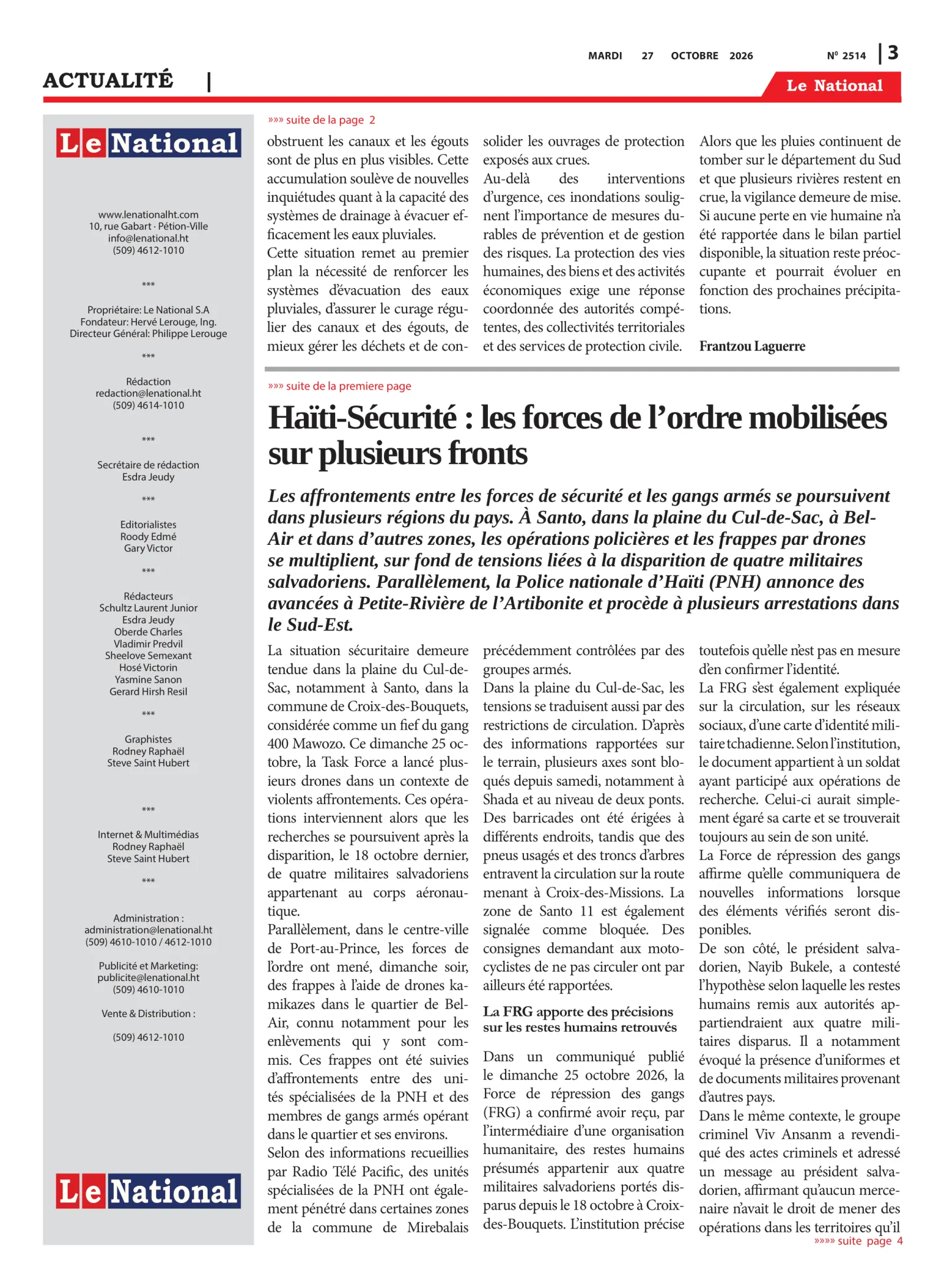 Page 3 de l'édition 2514
