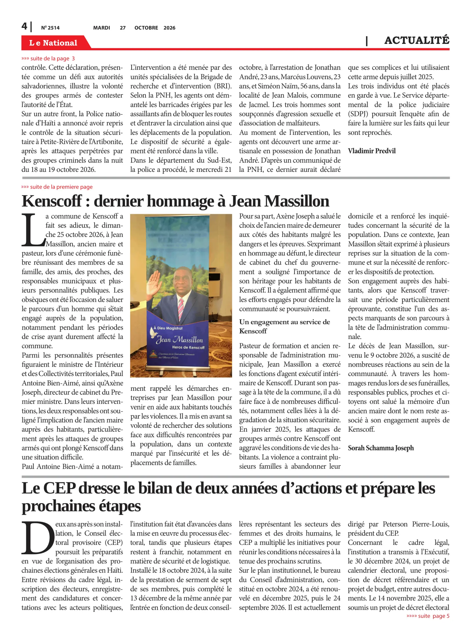 Page 4 de l'édition 2514