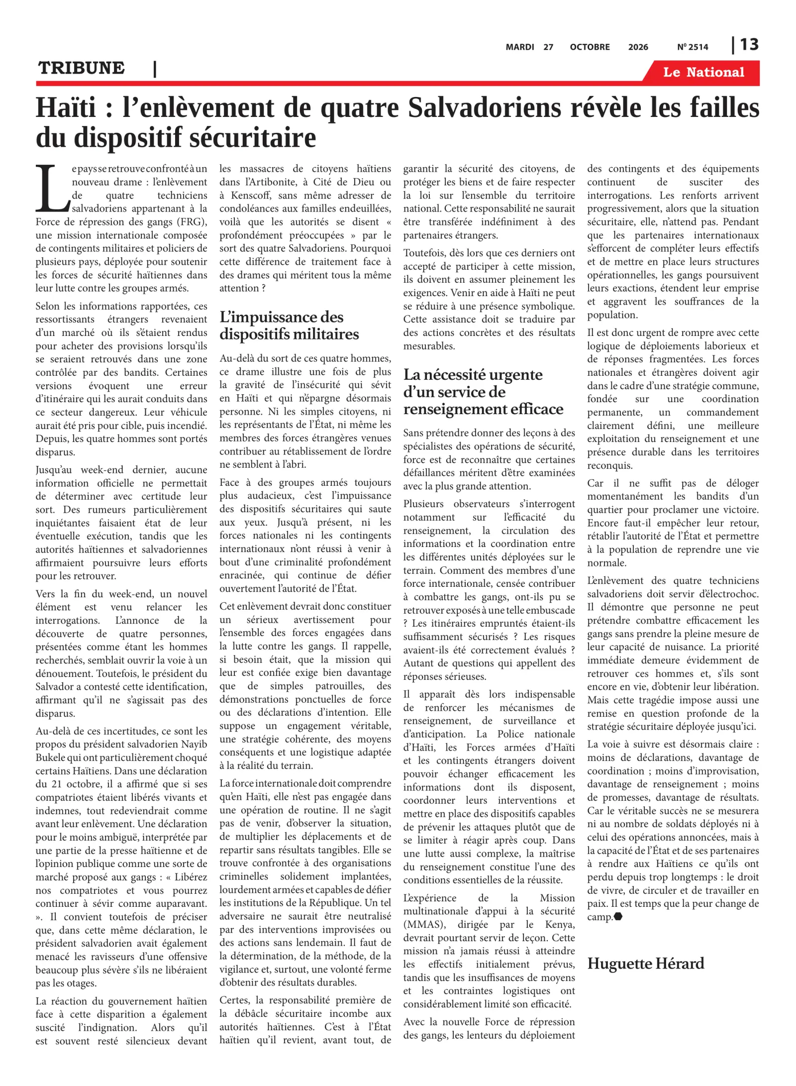 Page 13 de l'édition 2514