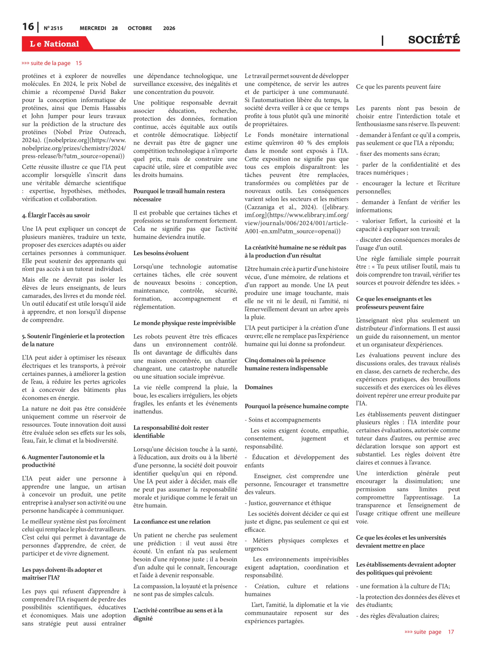 Page 16 de l'édition 2515