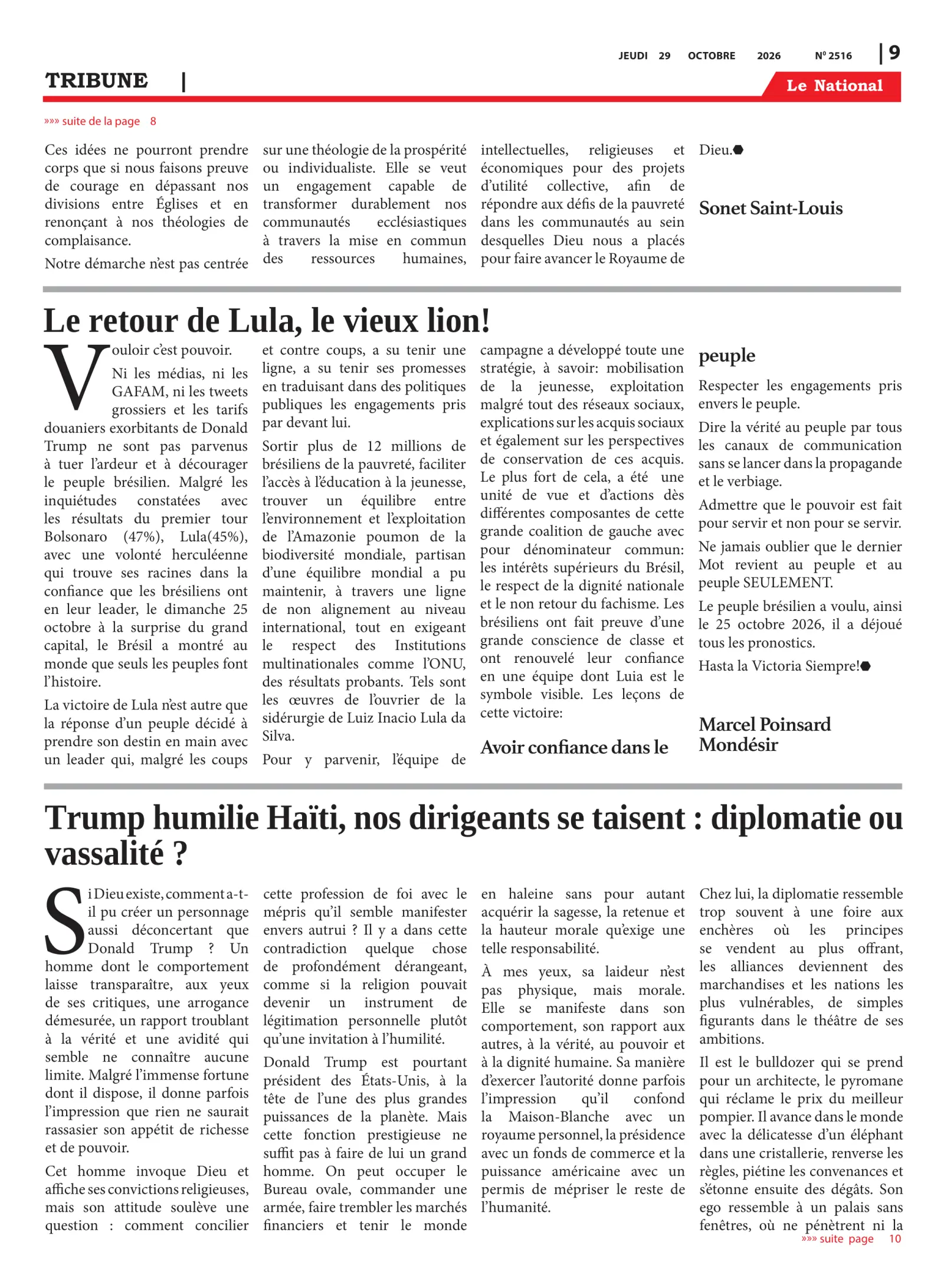 Page 9 de l'édition 2516