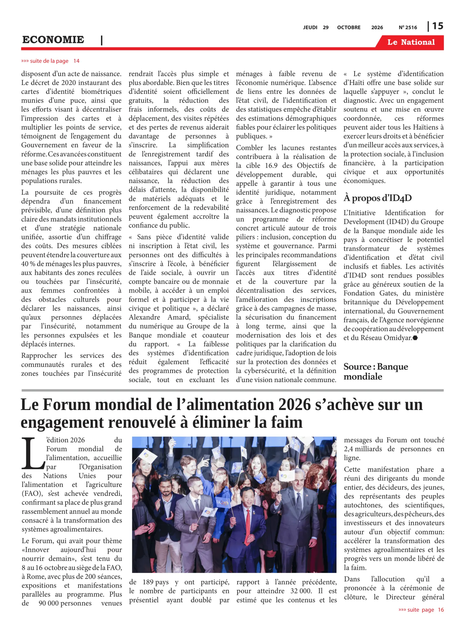 Page 15 de l'édition 2516