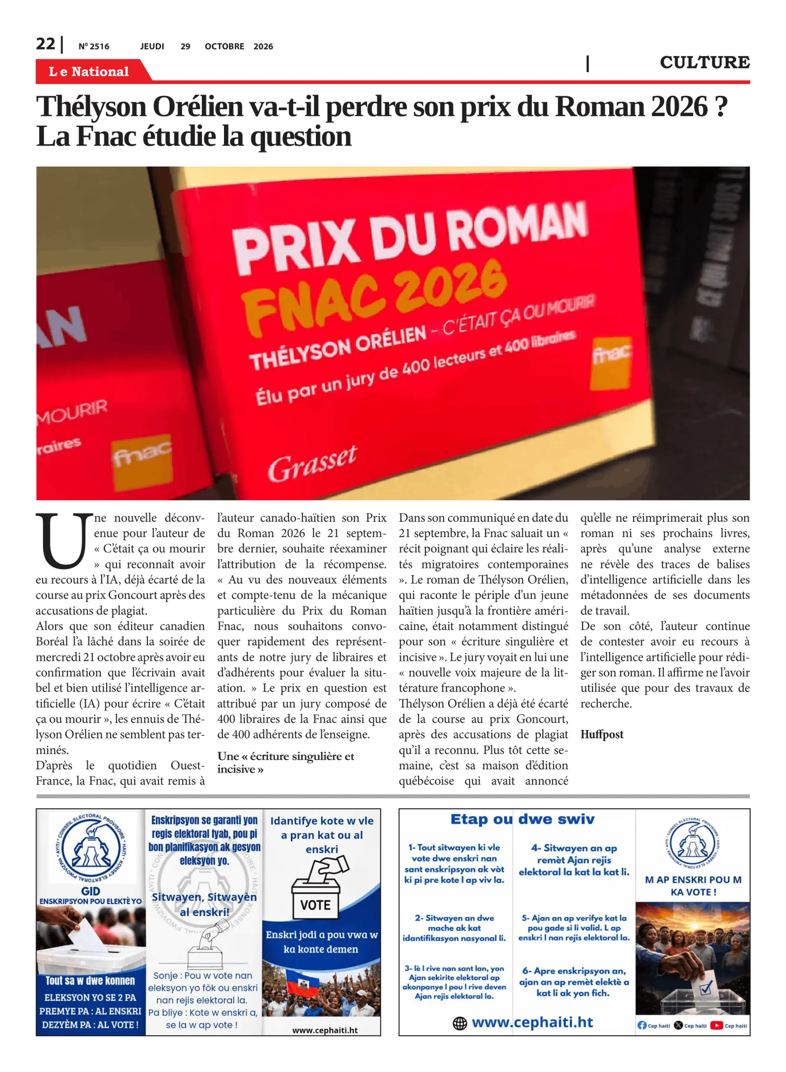 Page 22 de l'édition 2516