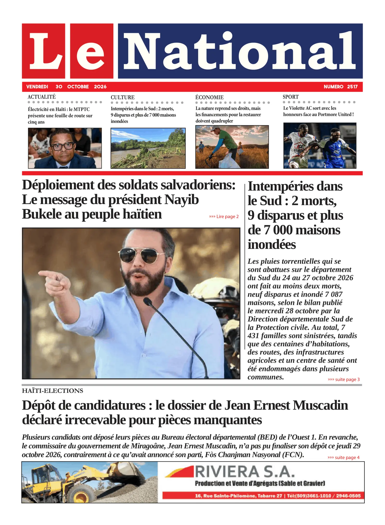 Page 1 de l'édition 2517