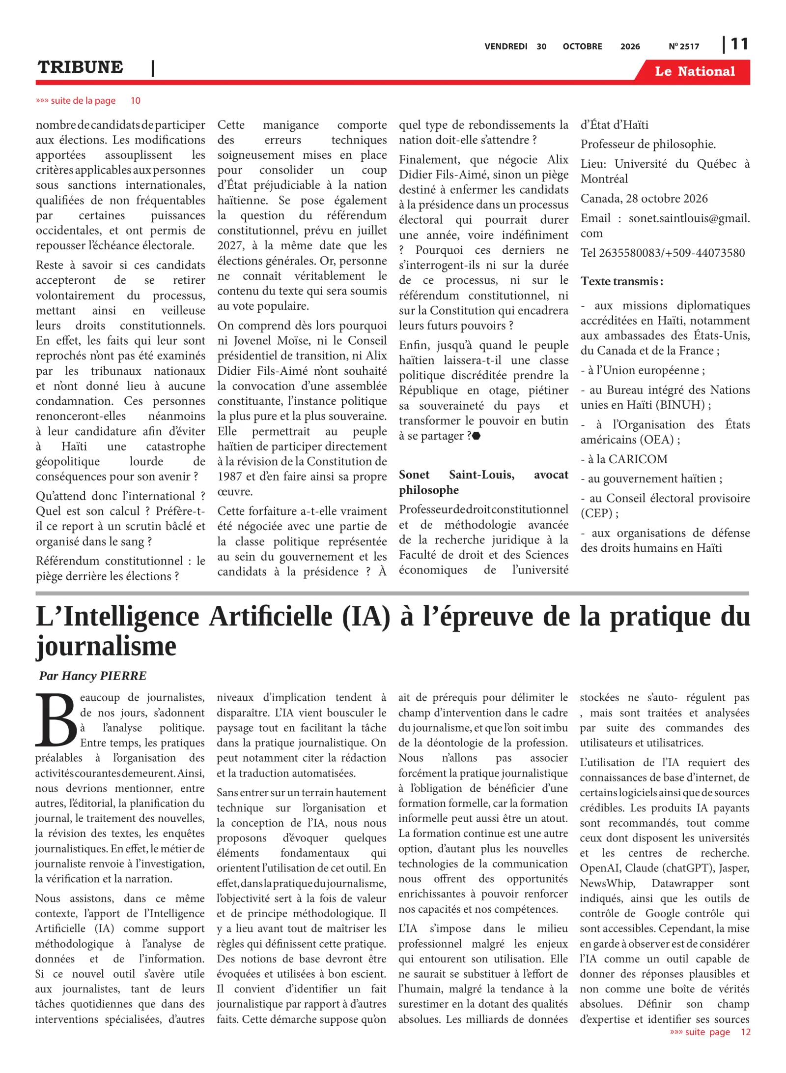 Page 11 de l'édition 2517